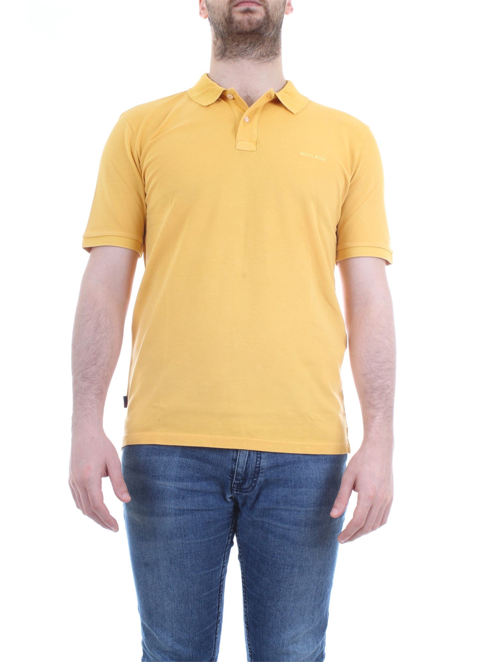 WOOLRICH CFWOPO0012MRUT1483 Yellow Clothing Man Polo shirt WOOLRICH CFWOPO0012MRUT1483 Yellow Clothing Man Polo shirt