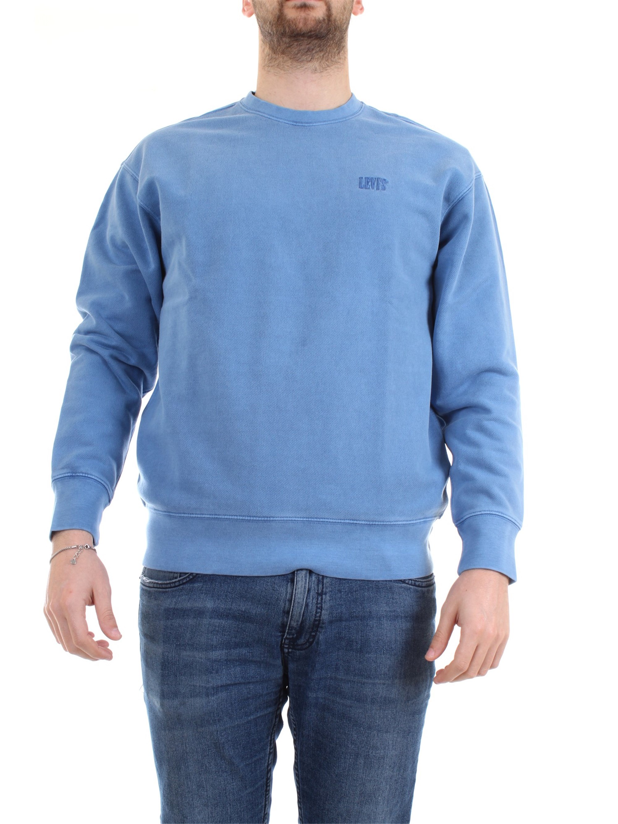 LEVI'S 85531 Light blue Clothing Man Sweater LEVI'S 85531 Light blue Clothing Man Sweater