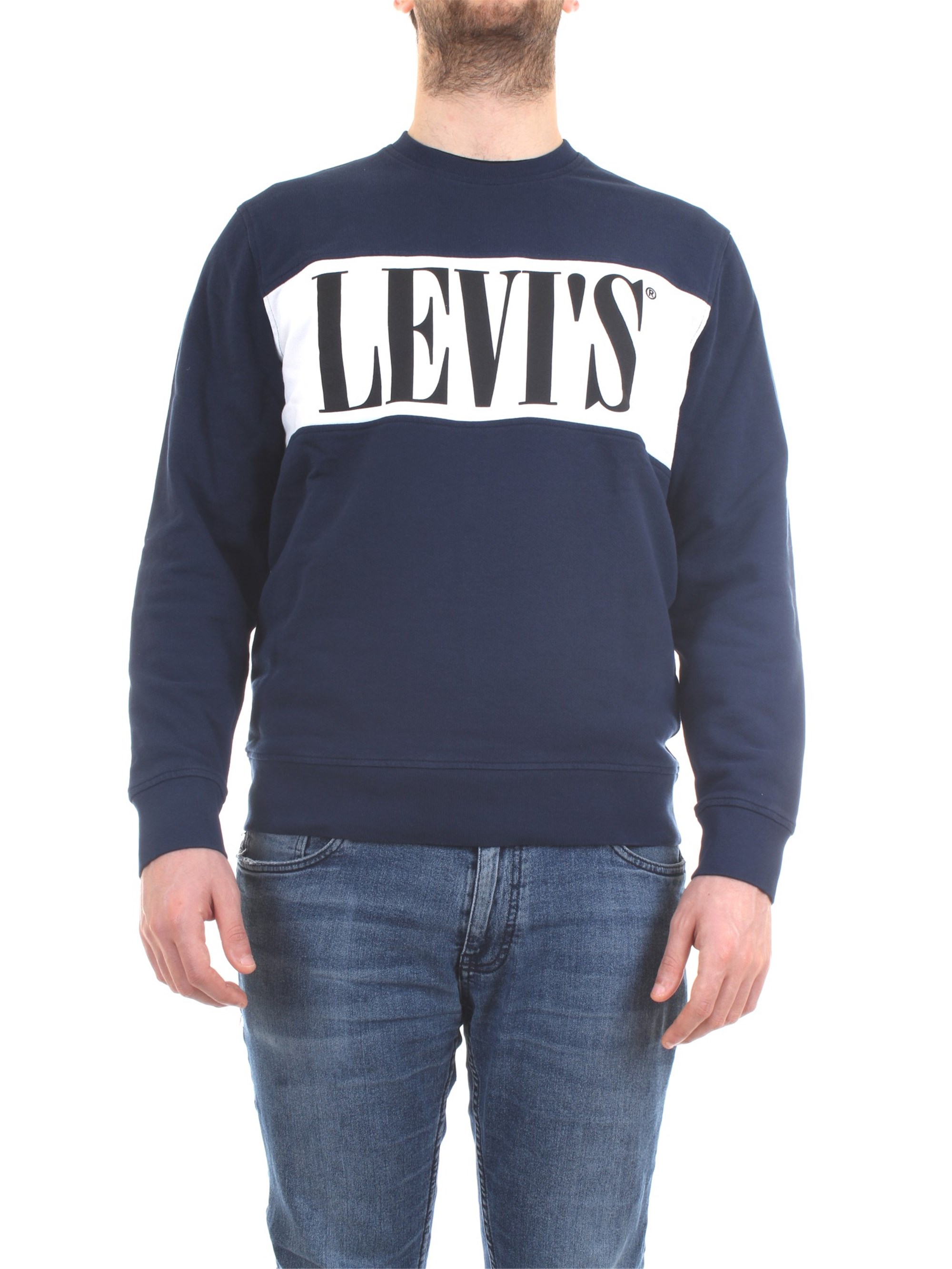 LEVI'S 85648 Blue Clothing Man Sweater LEVI'S 85648 Blue Clothing Man Sweater