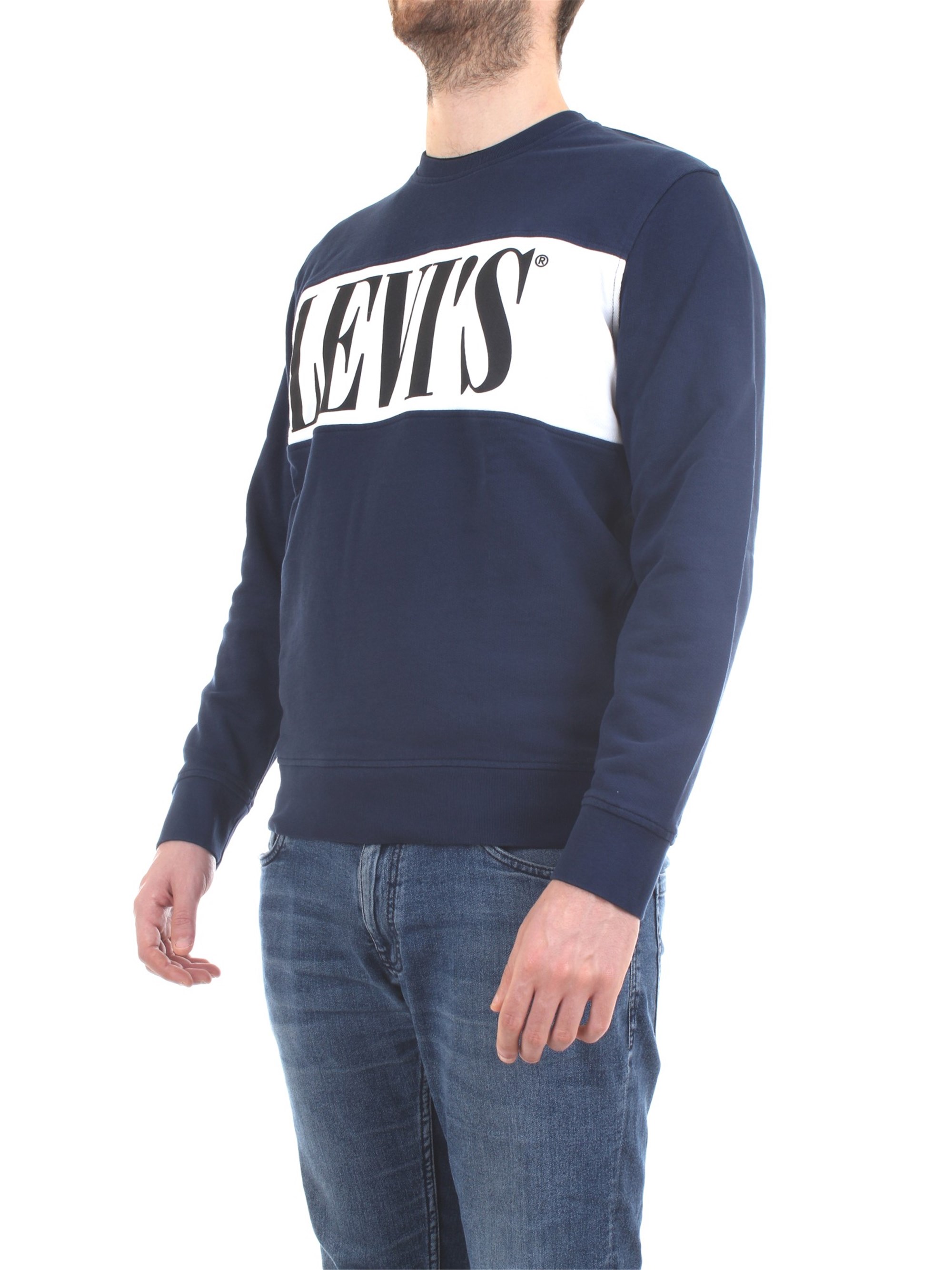 LEVI'S 85648 Blue Clothing Man Sweater LEVI'S 85648 Blue Clothing Man Sweater