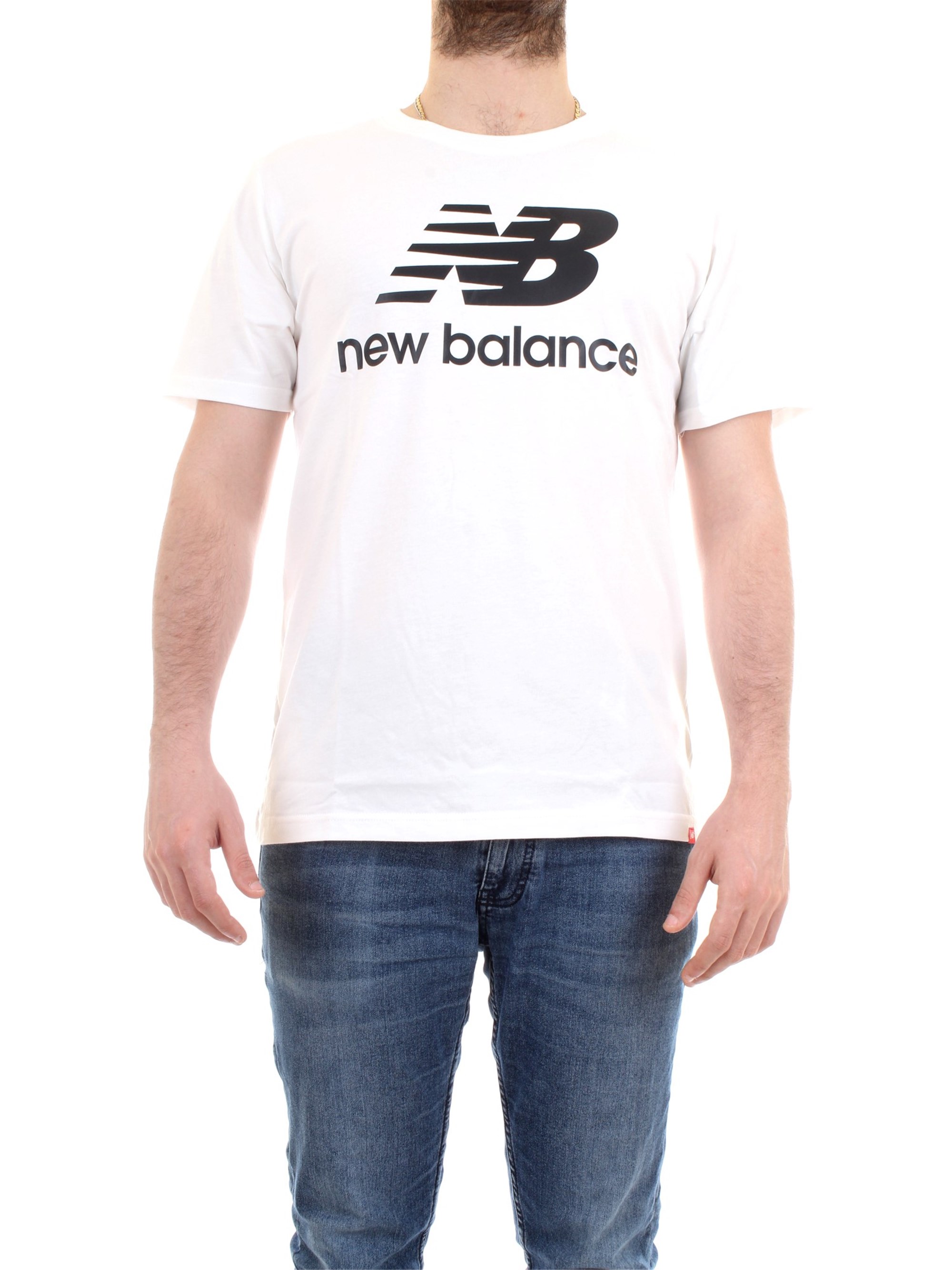 NEW BALANCE MT01575 White Clothing Man T-Shirt/Polo NEW BALANCE MT01575 White Clothing Man T-Shirt/Polo
