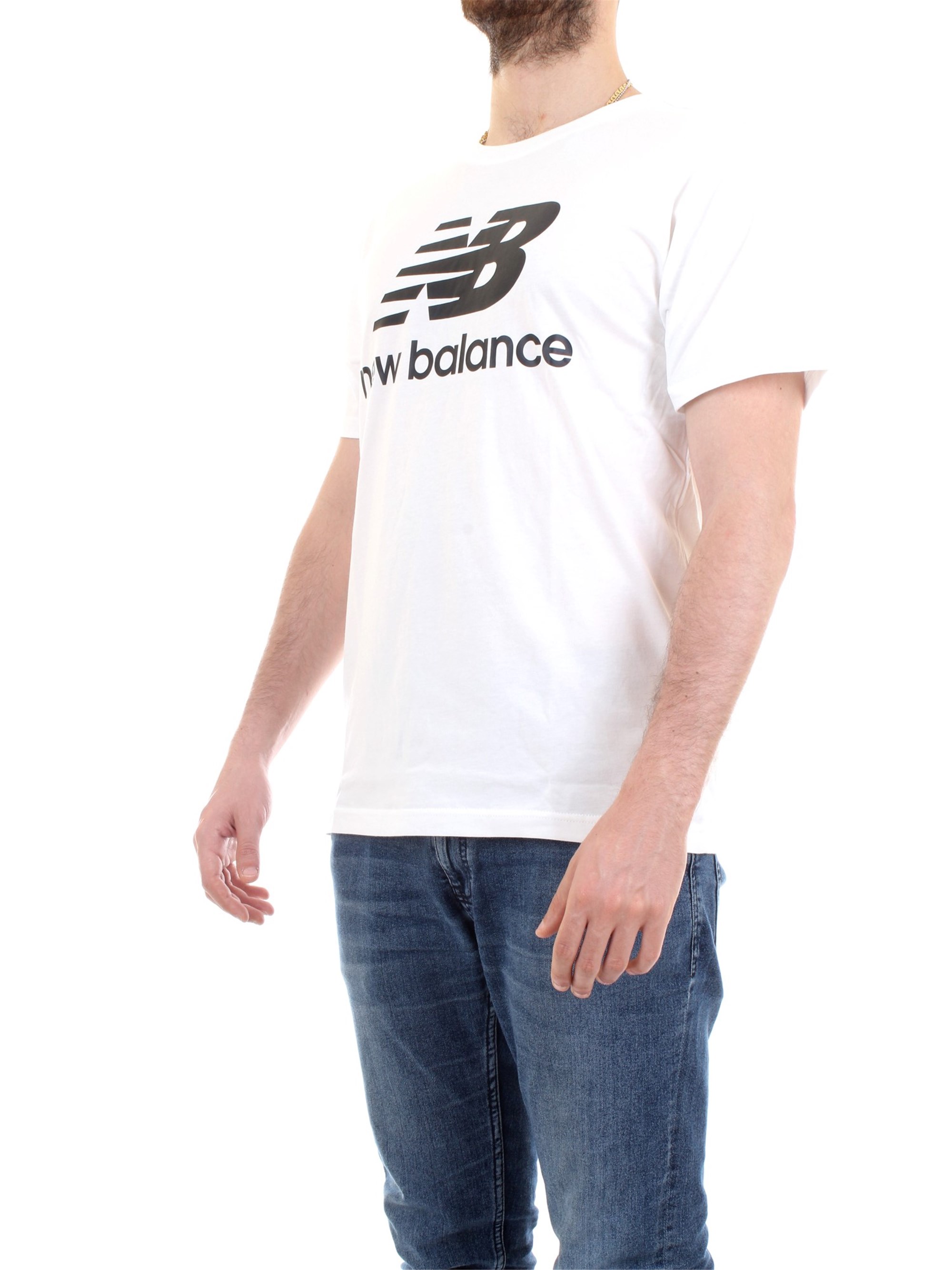 NEW BALANCE MT01575 White Clothing Man T-Shirt/Polo NEW BALANCE MT01575 White Clothing Man T-Shirt/Polo