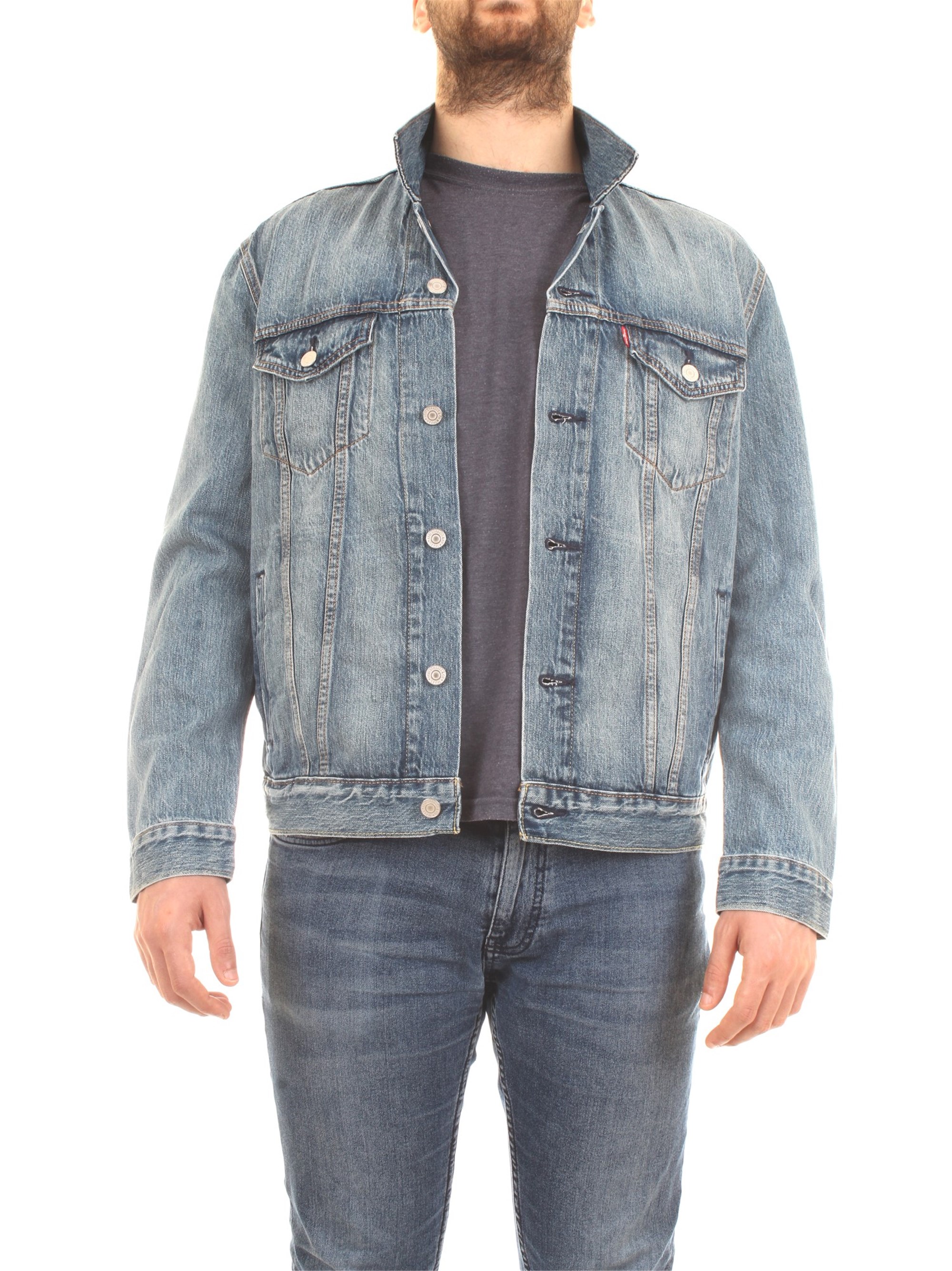 LEVI'S 723340351 Medium blue Clothing Man Jacket LEVI'S 723340351 Medium blue Clothing Man Jacket