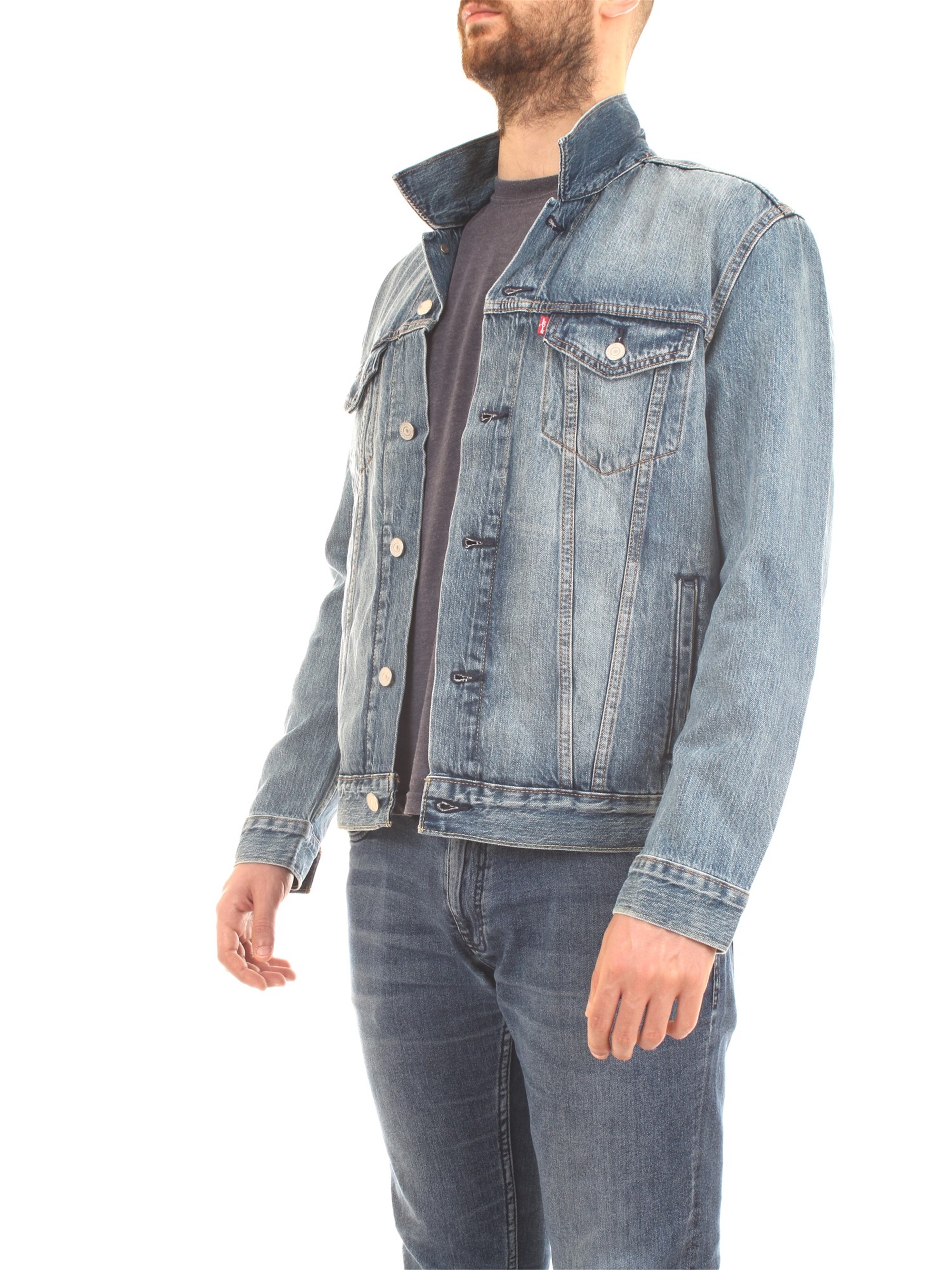 LEVI'S 723340351 Medium blue Clothing Man Jacket LEVI'S 723340351 Medium blue Clothing Man Jacket