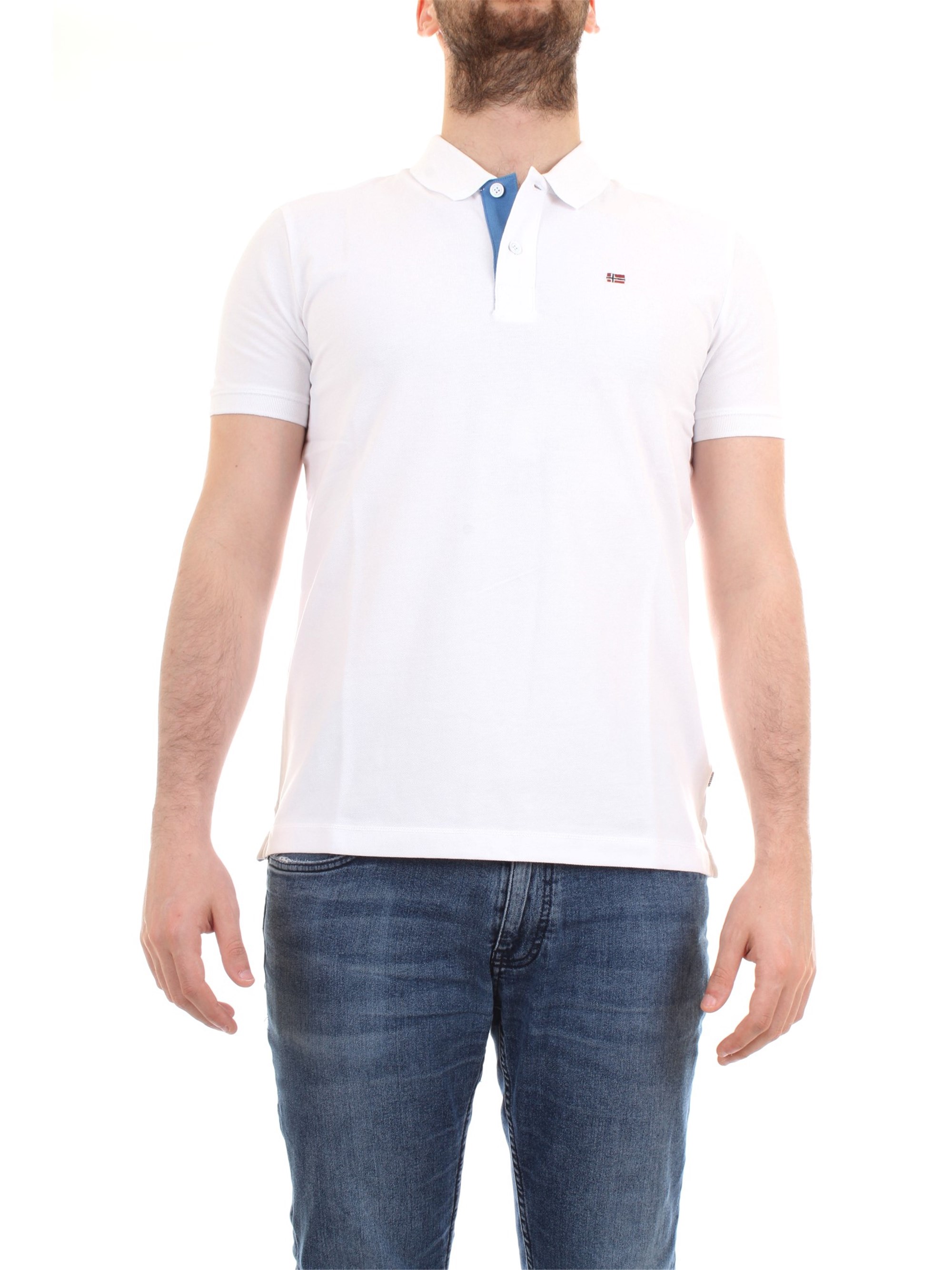 NAPAPIJRI N0YI8T White Clothing Man Polo shirt NAPAPIJRI N0YI8T White Clothing Man Polo shirt