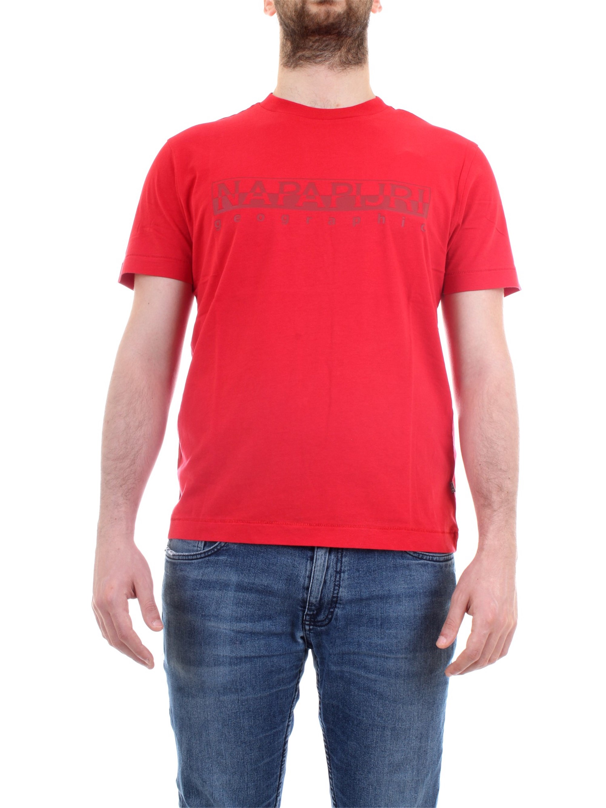 NAPAPIJRI N0YIJ9 Red Clothing Man T-Shirt/Polo NAPAPIJRI N0YIJ9 Red Clothing Man T-Shirt/Polo