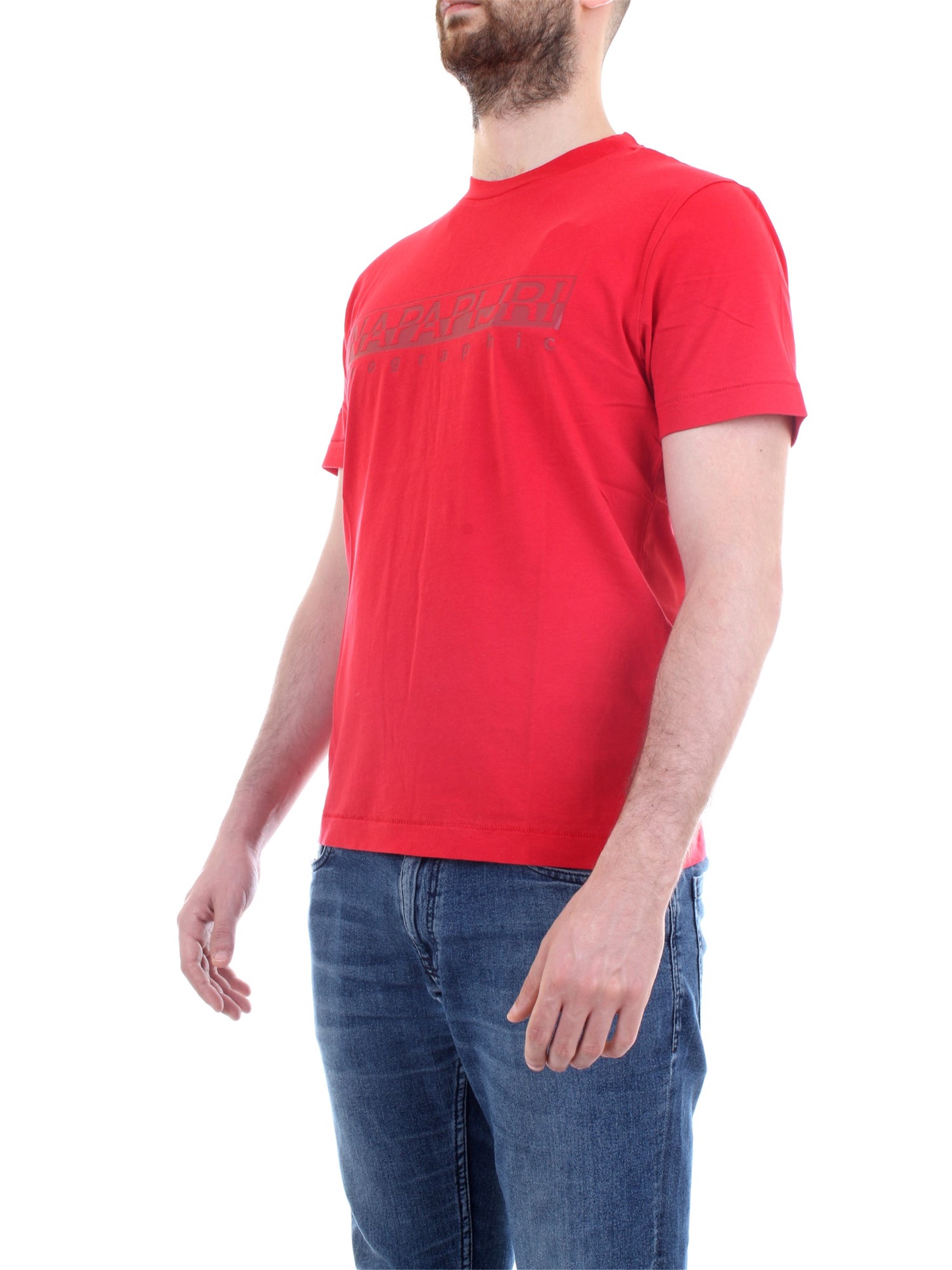 NAPAPIJRI N0YIJ9 Red Clothing Man T-Shirt/Polo NAPAPIJRI N0YIJ9 Red Clothing Man T-Shirt/Polo