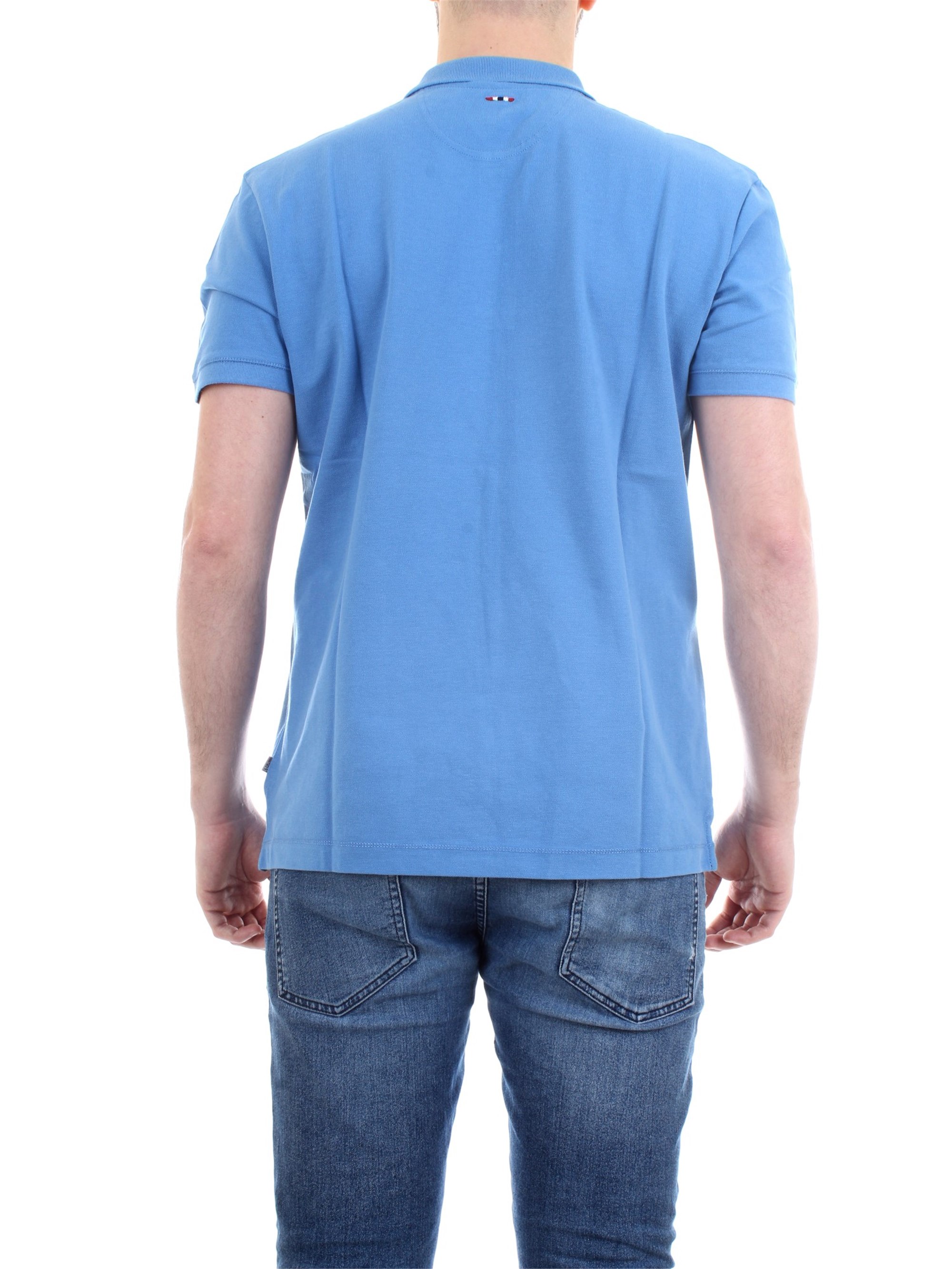 NAPAPIJRI N0YI8T Light blue Clothing Man Polo shirt NAPAPIJRI N0YI8T Light blue Clothing Man Polo shirt