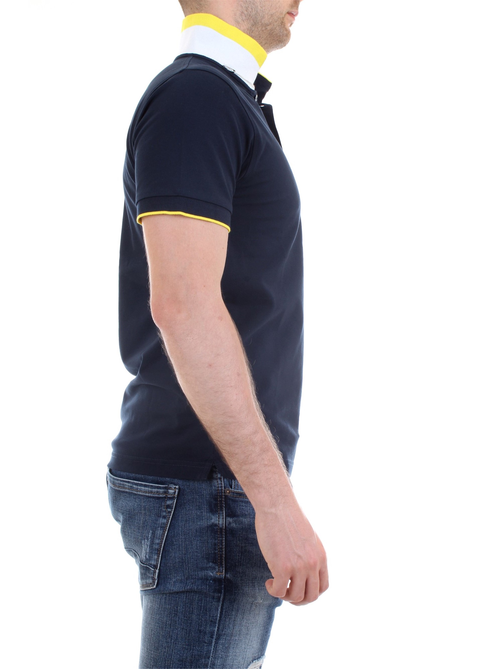 SUN68 A30118 Blue Clothing Man Polo shirt SUN68 A30118 Blue Clothing Man Polo shirt