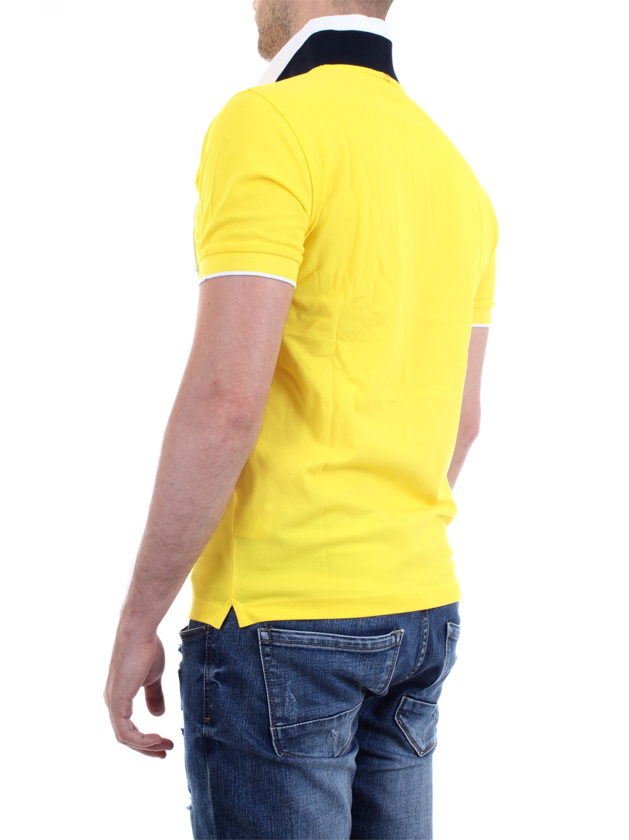 SUN68 A30118 Yellow Clothing Man Polo shirt SUN68 A30118 Yellow Clothing Man Polo shirt