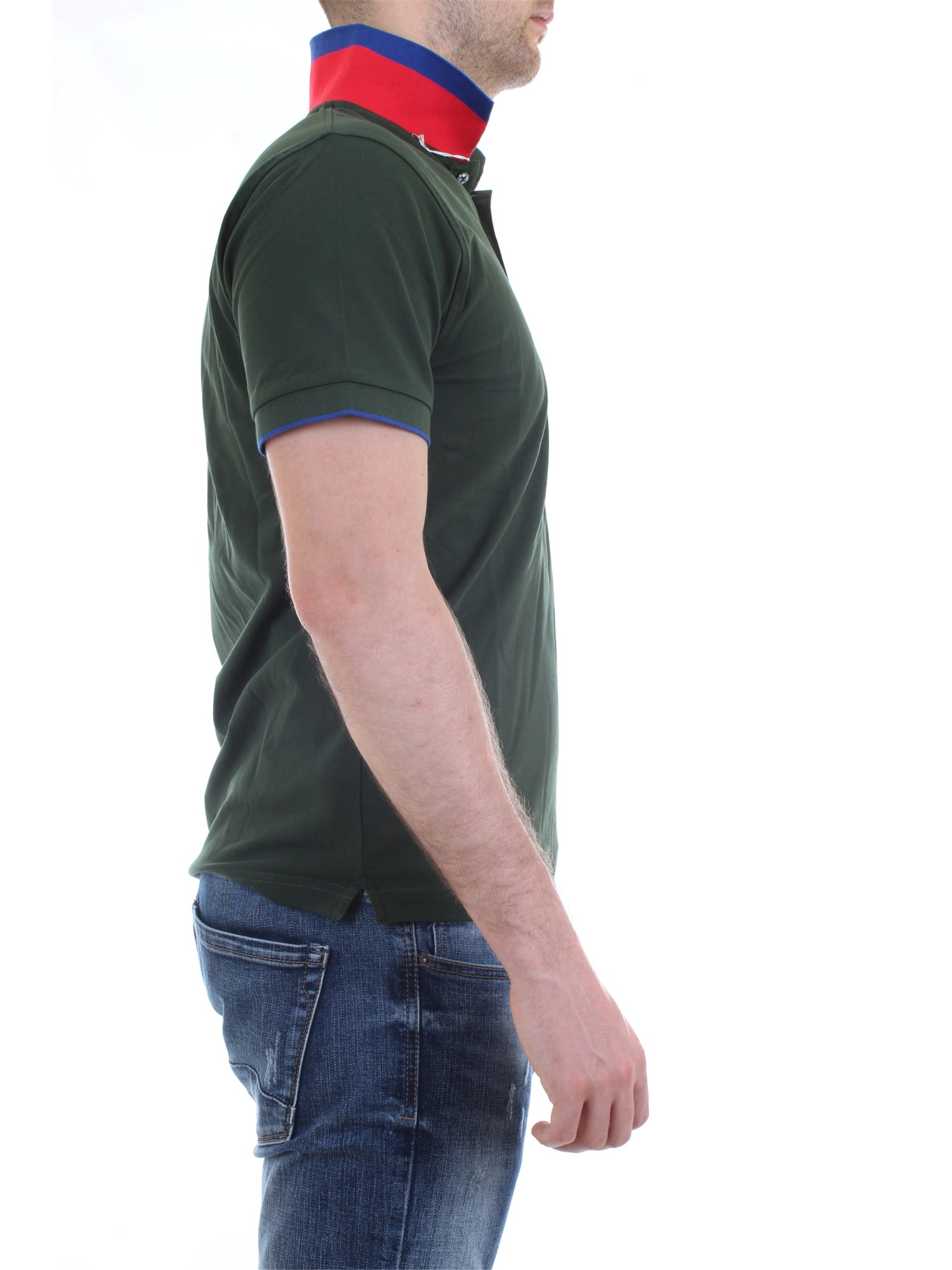 SUN68 A30118 Green Clothing Man Polo shirt SUN68 A30118 Green Clothing Man Polo shirt