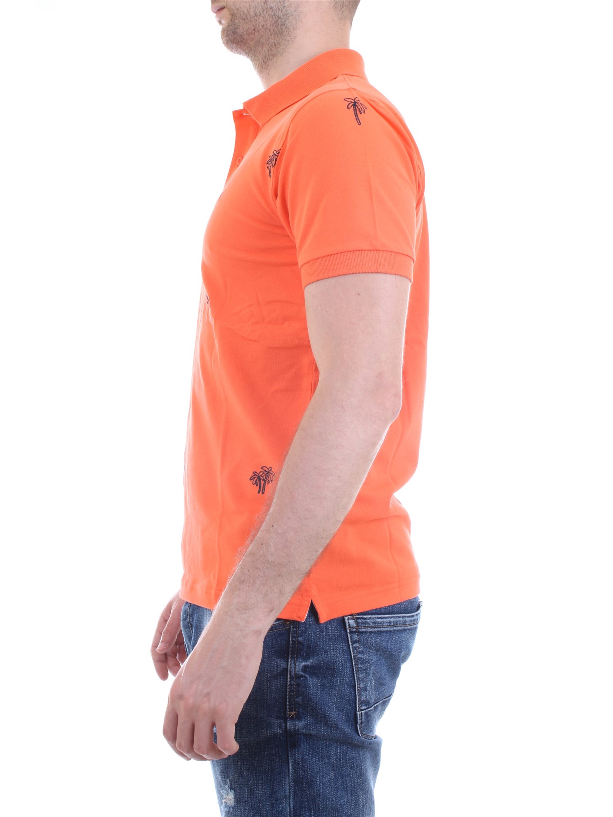 SUN68 A30120 Orange Clothing Man Polo shirt SUN68 A30120 Orange Clothing Man Polo shirt