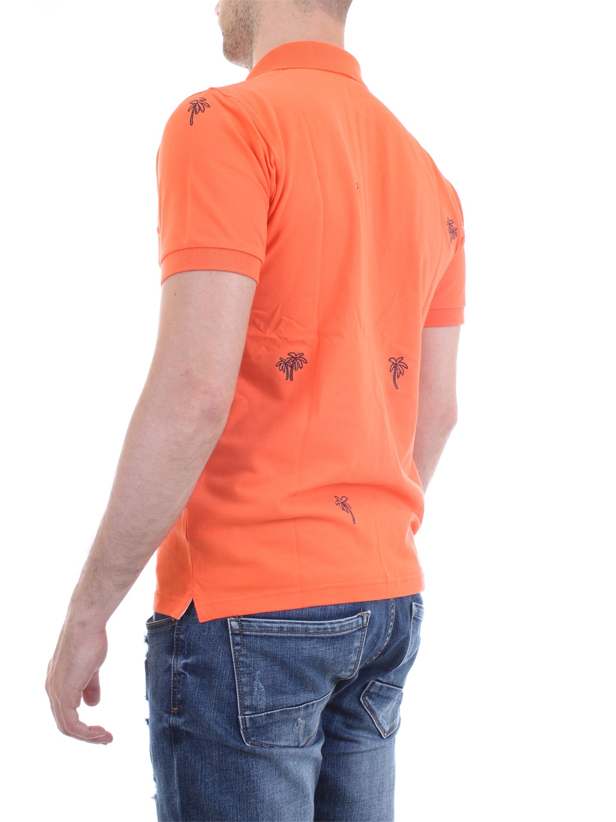SUN68 A30120 Orange Clothing Man Polo shirt SUN68 A30120 Orange Clothing Man Polo shirt