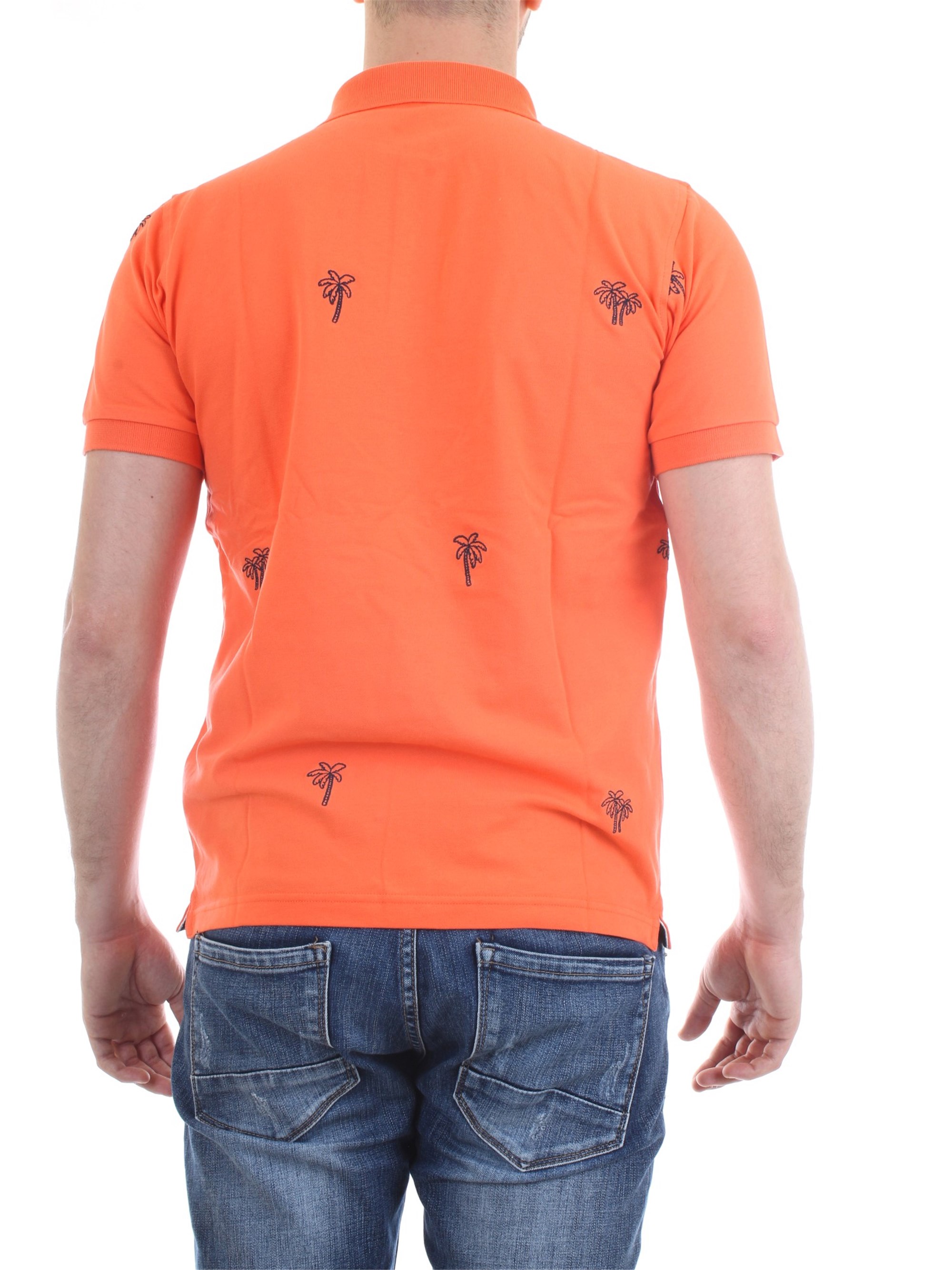 SUN68 A30120 Orange Clothing Man Polo shirt SUN68 A30120 Orange Clothing Man Polo shirt