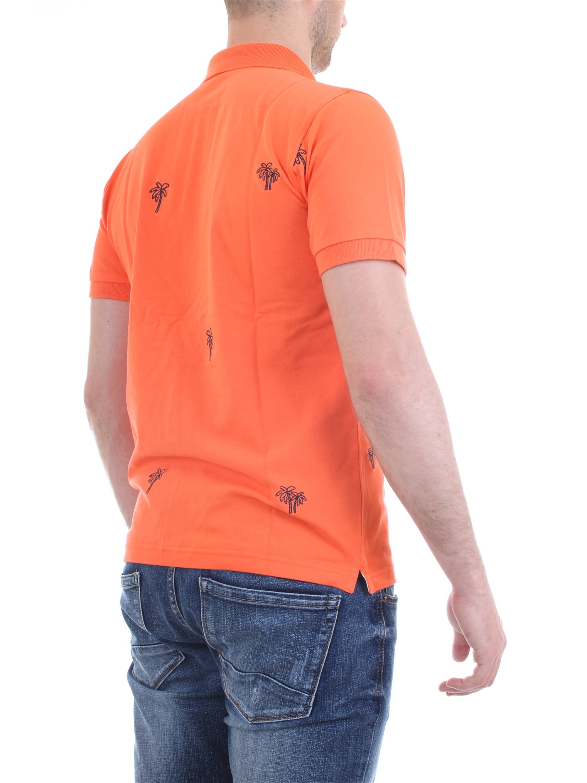SUN68 A30120 Orange Clothing Man Polo shirt SUN68 A30120 Orange Clothing Man Polo shirt