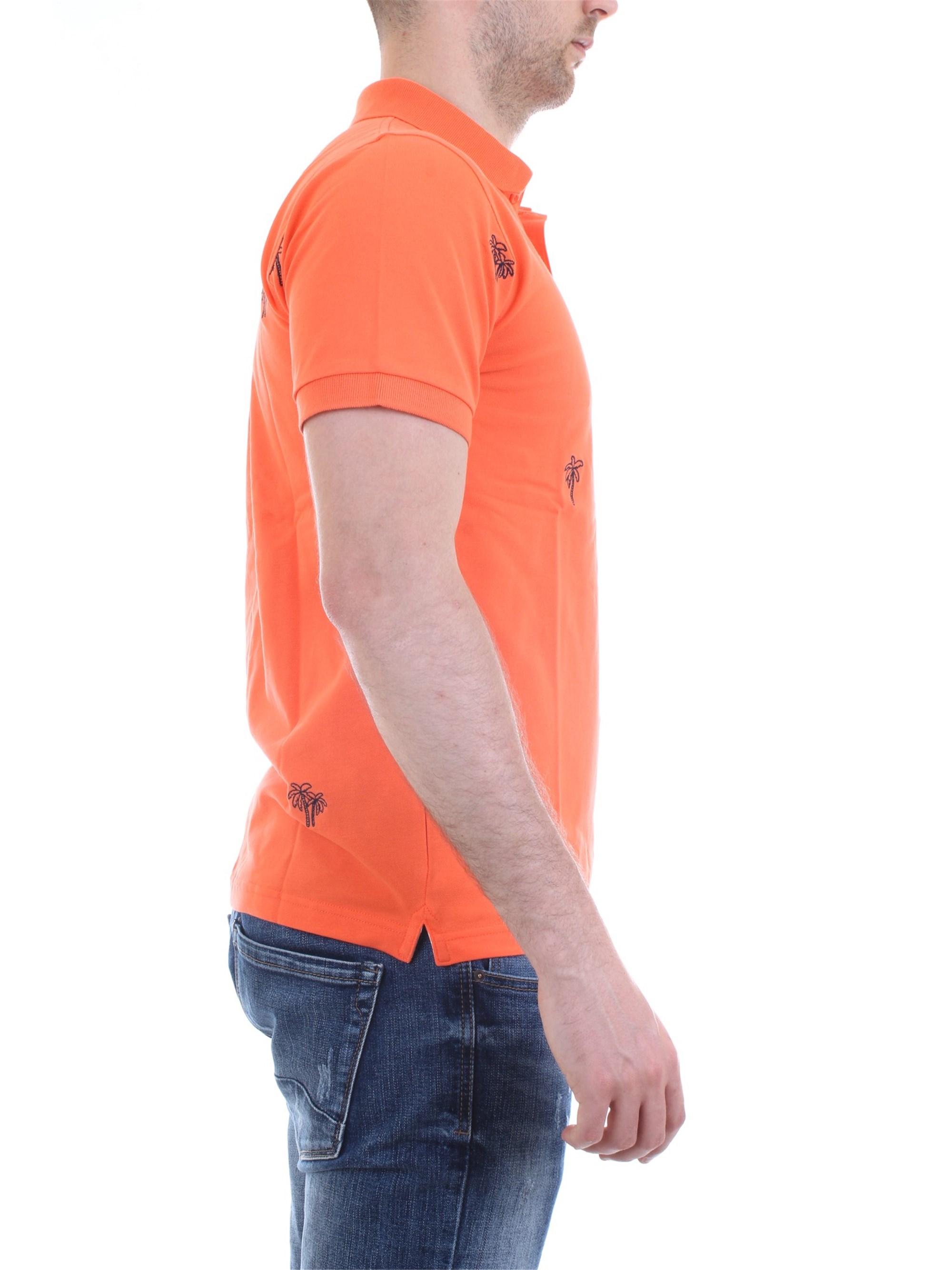 SUN68 A30120 Orange Clothing Man Polo shirt SUN68 A30120 Orange Clothing Man Polo shirt