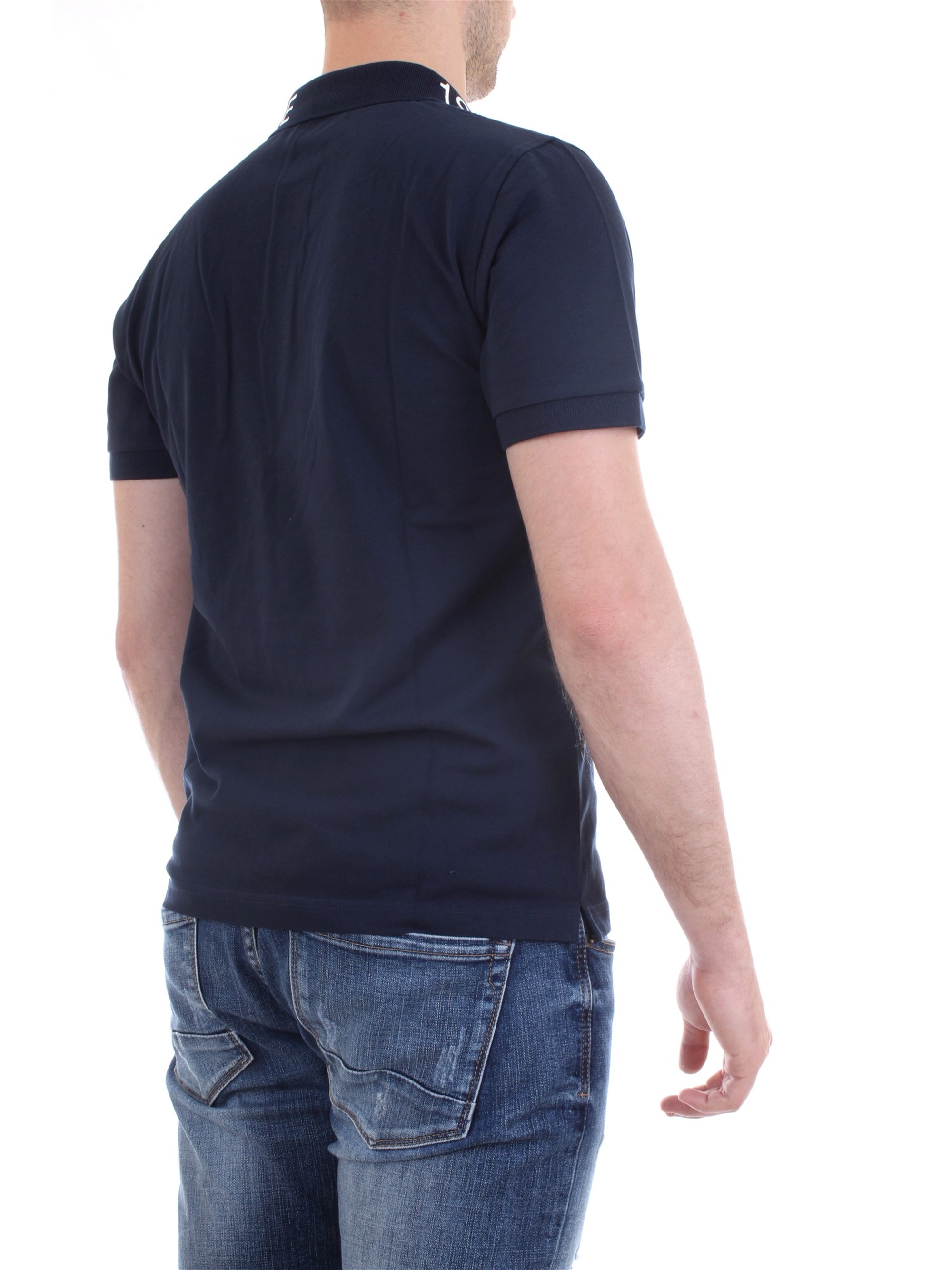 SUN68 A30125 Blue Clothing Man Polo shirt SUN68 A30125 Blue Clothing Man Polo shirt