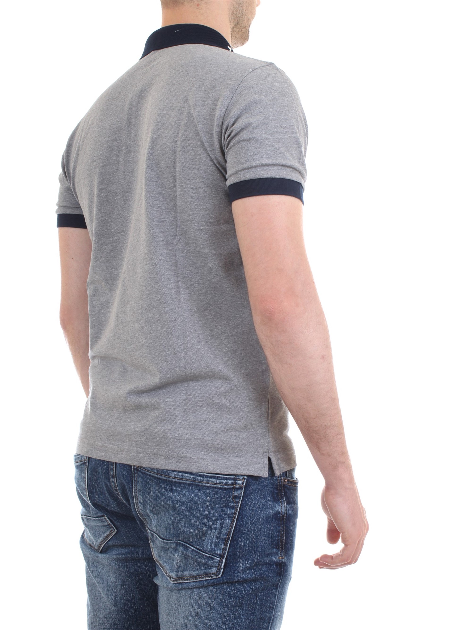SUN68 A30125 Grey Clothing Man Polo shirt SUN68 A30125 Grey Clothing Man Polo shirt