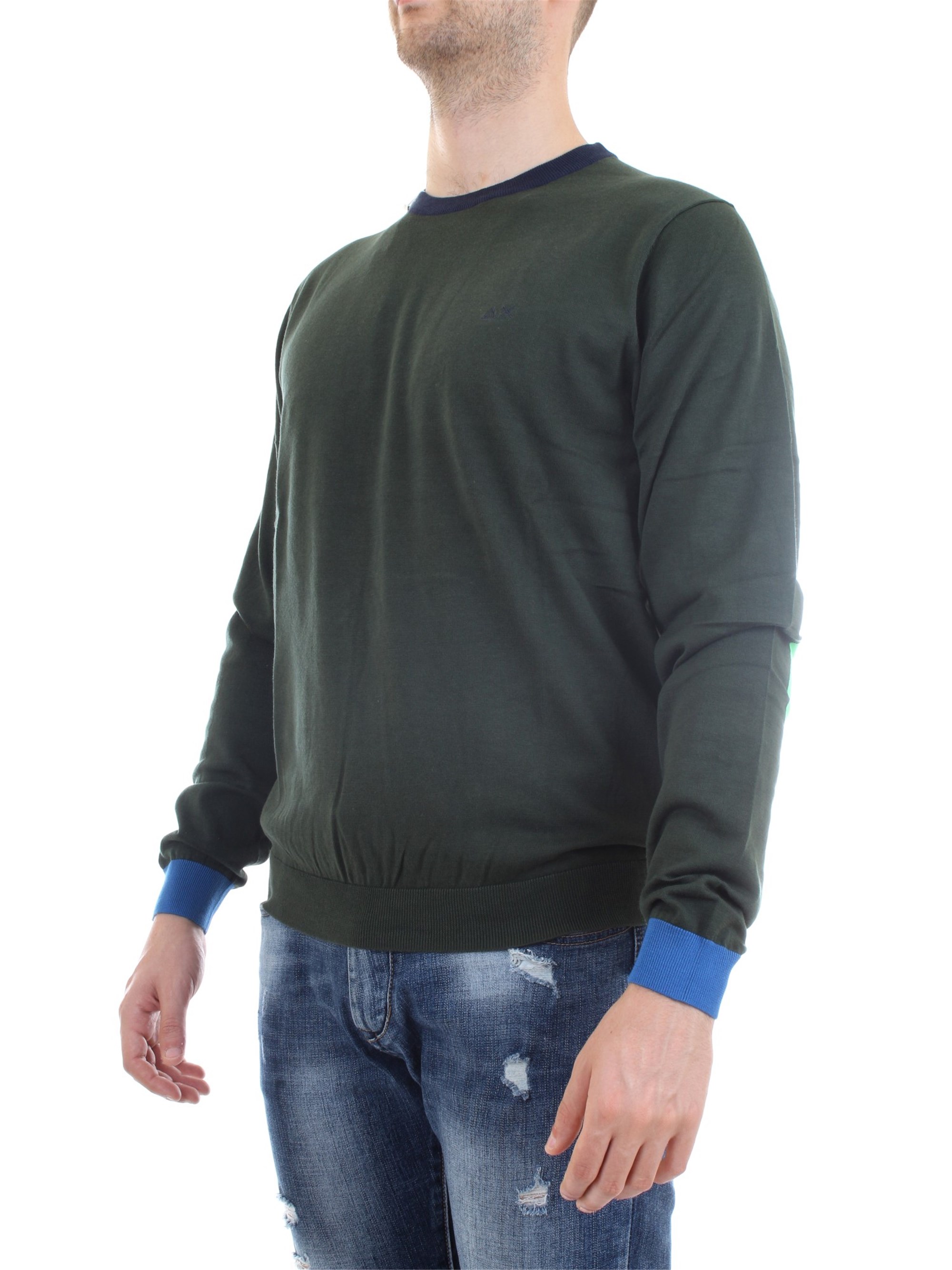 SUN68 k30106 Green Clothing Man Pullover SUN68 k30106 Green Clothing Man Pullover