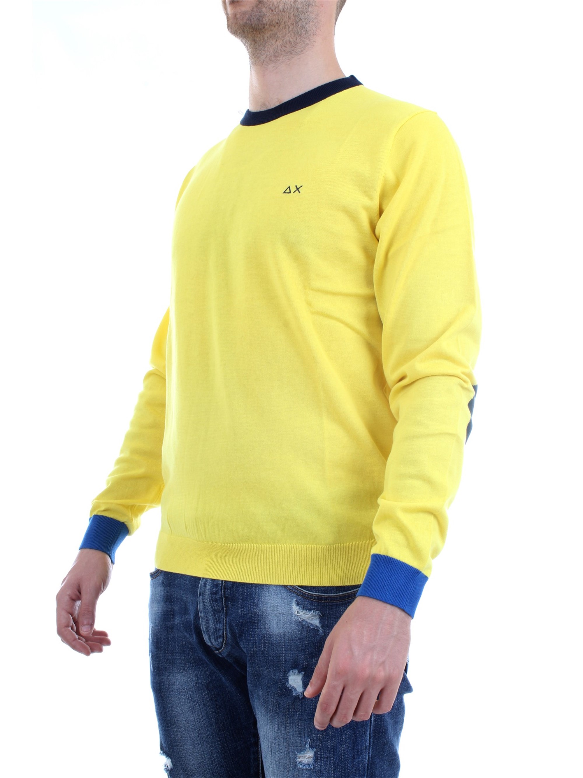 SUN68 k30106 Yellow Clothing Man Pullover SUN68 k30106 Yellow Clothing Man Pullover