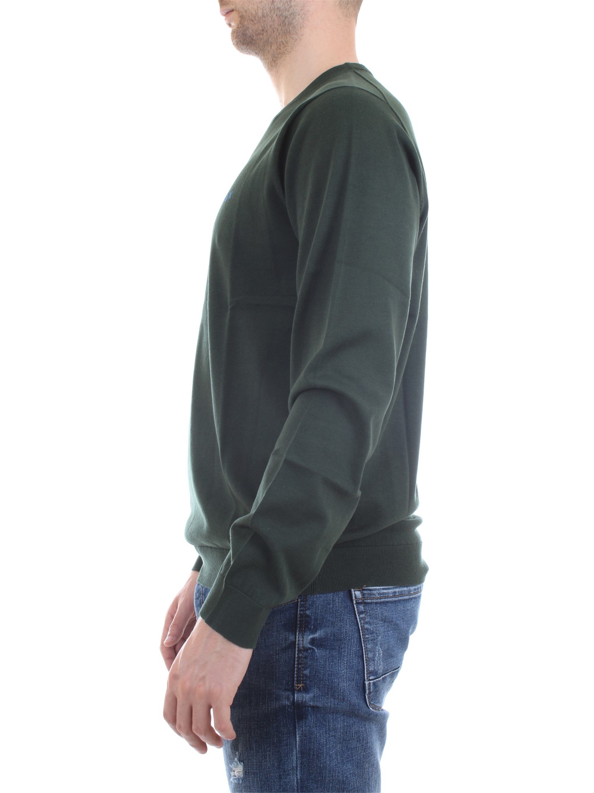 SUN68 K30101 Green Clothing Man Pullover SUN68 K30101 Green Clothing Man Pullover