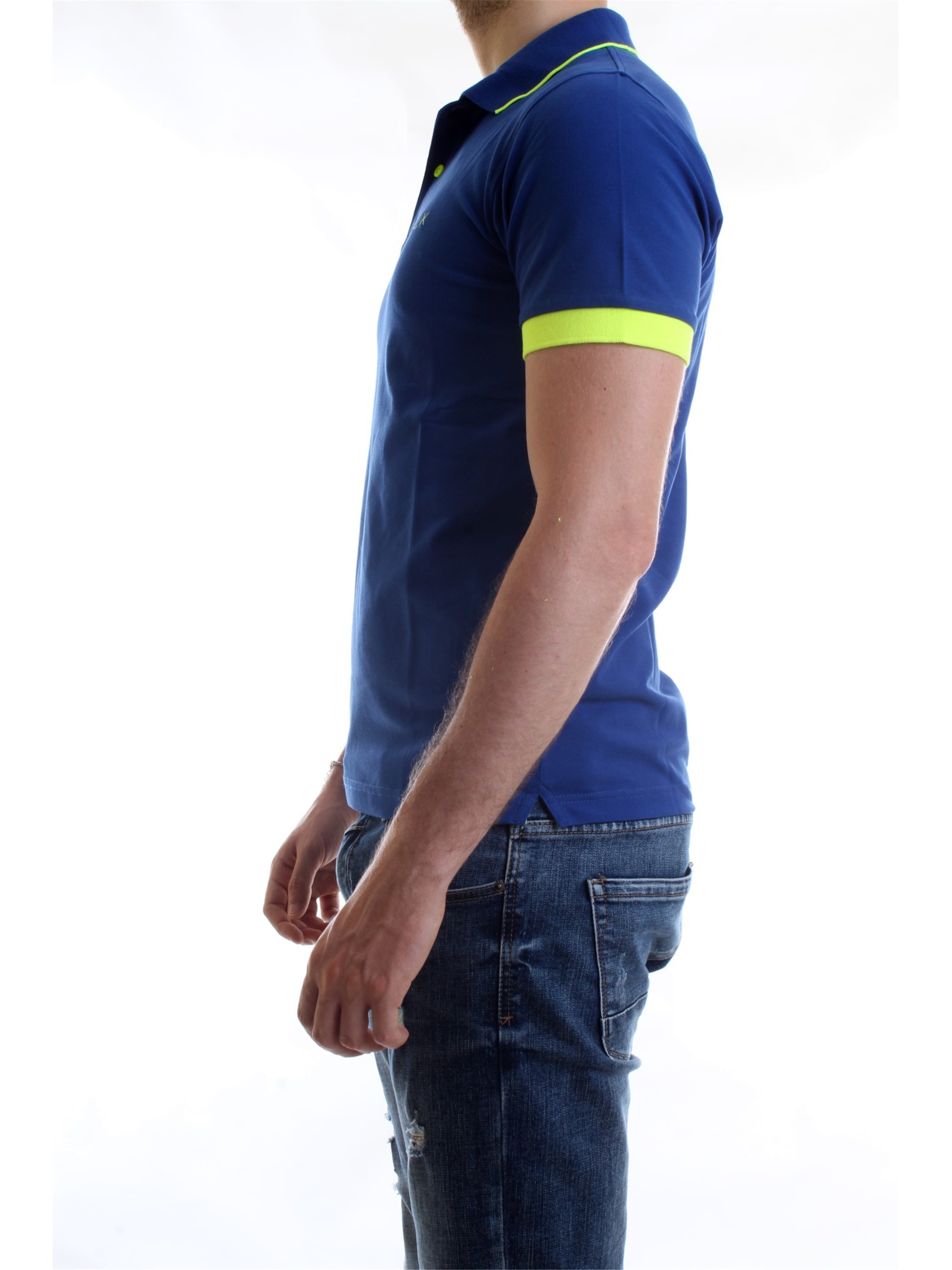 SUN68 A30114 Royal Clothing Man Polo shirt SUN68 A30114 Royal Clothing Man Polo shirt