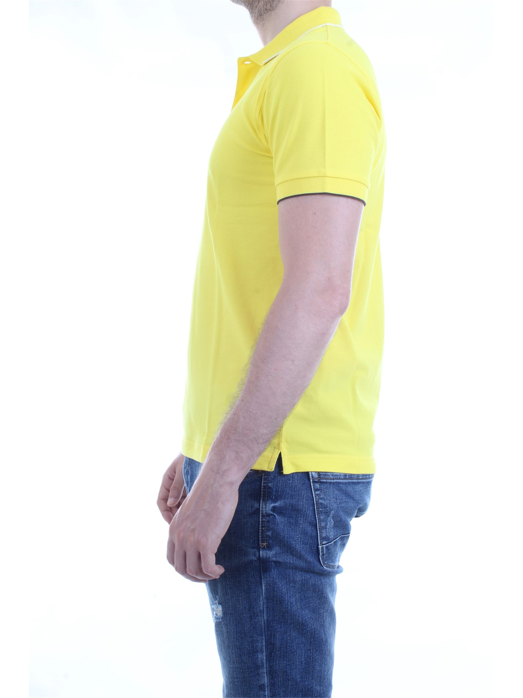 SUN68 A19106 Yellow Clothing Man Polo shirt SUN68 A19106 Yellow Clothing Man Polo shirt