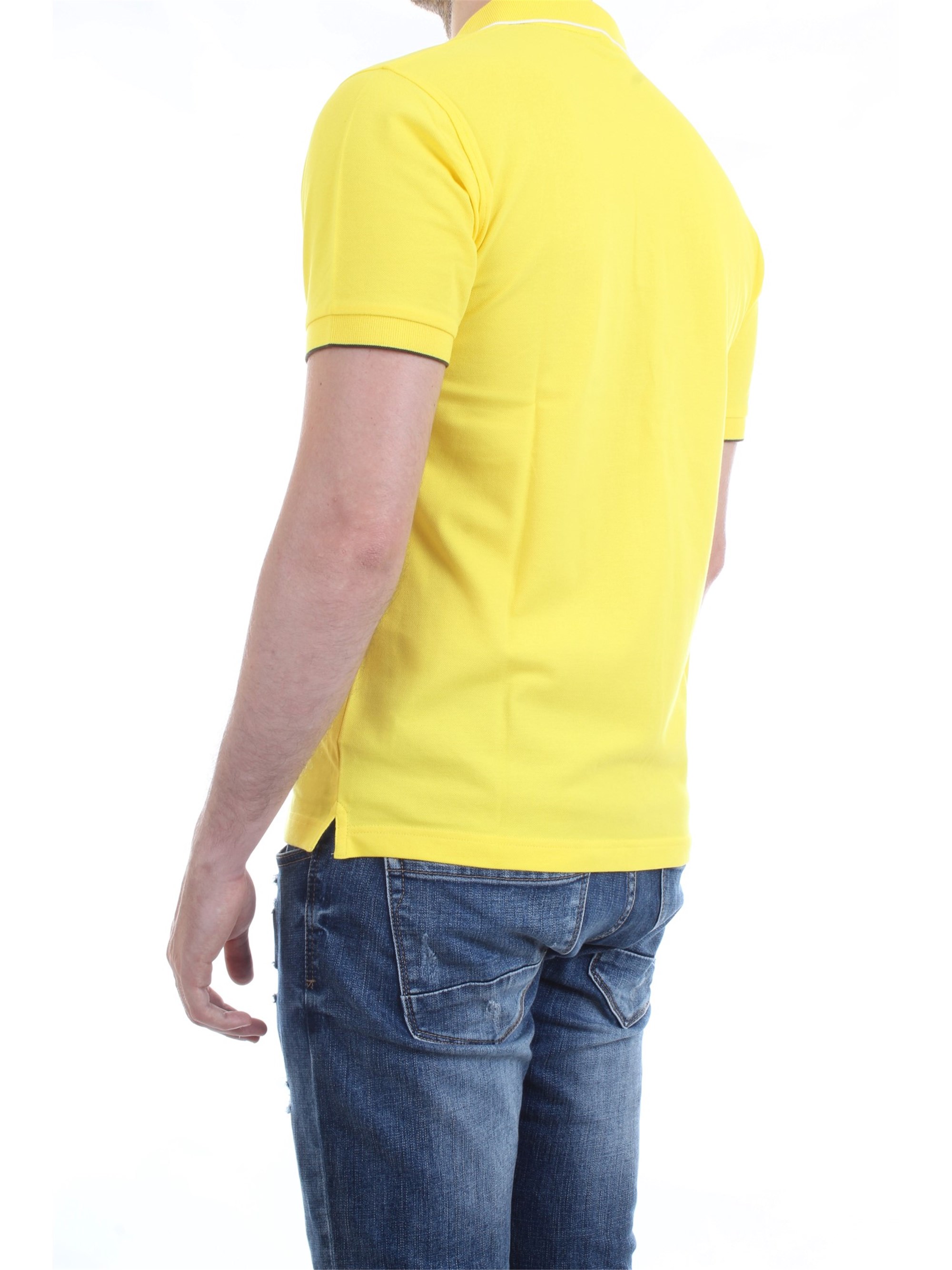 SUN68 A19106 Yellow Clothing Man Polo shirt SUN68 A19106 Yellow Clothing Man Polo shirt