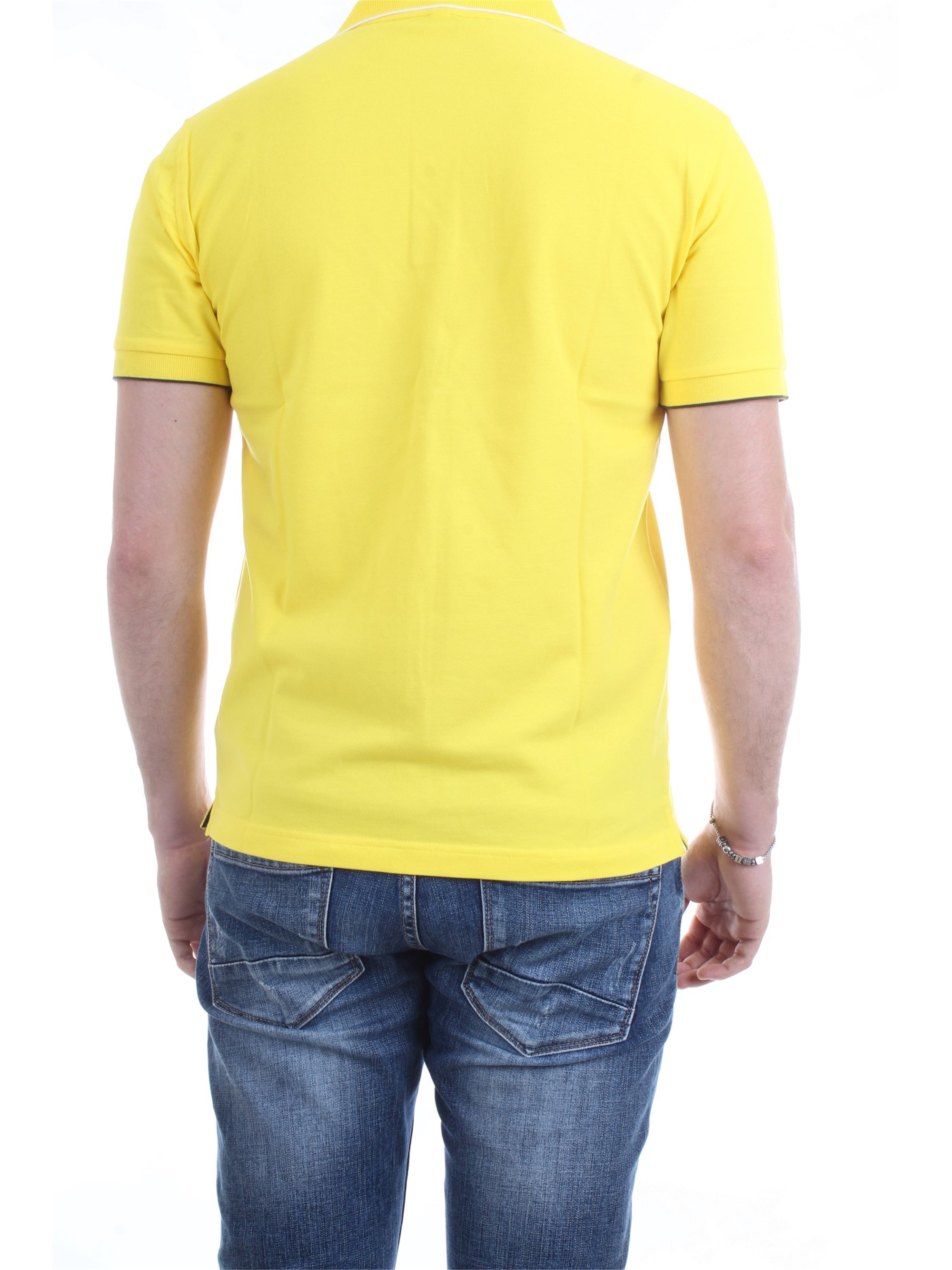 SUN68 A19106 Yellow Clothing Man Polo shirt SUN68 A19106 Yellow Clothing Man Polo shirt