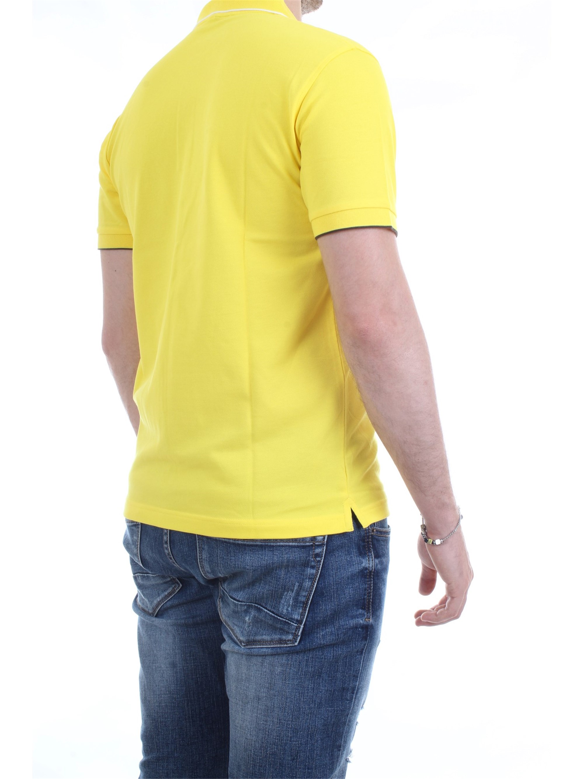SUN68 A19106 Yellow Clothing Man Polo shirt SUN68 A19106 Yellow Clothing Man Polo shirt