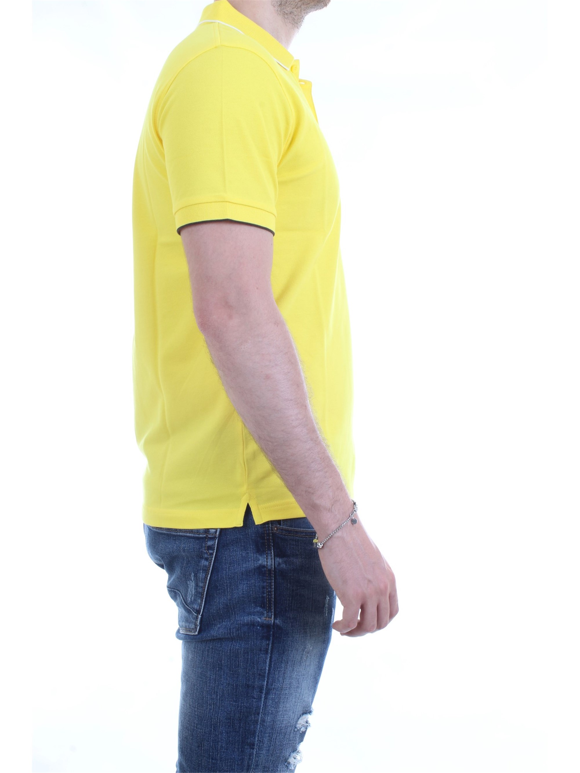 SUN68 A19106 Yellow Clothing Man Polo shirt SUN68 A19106 Yellow Clothing Man Polo shirt