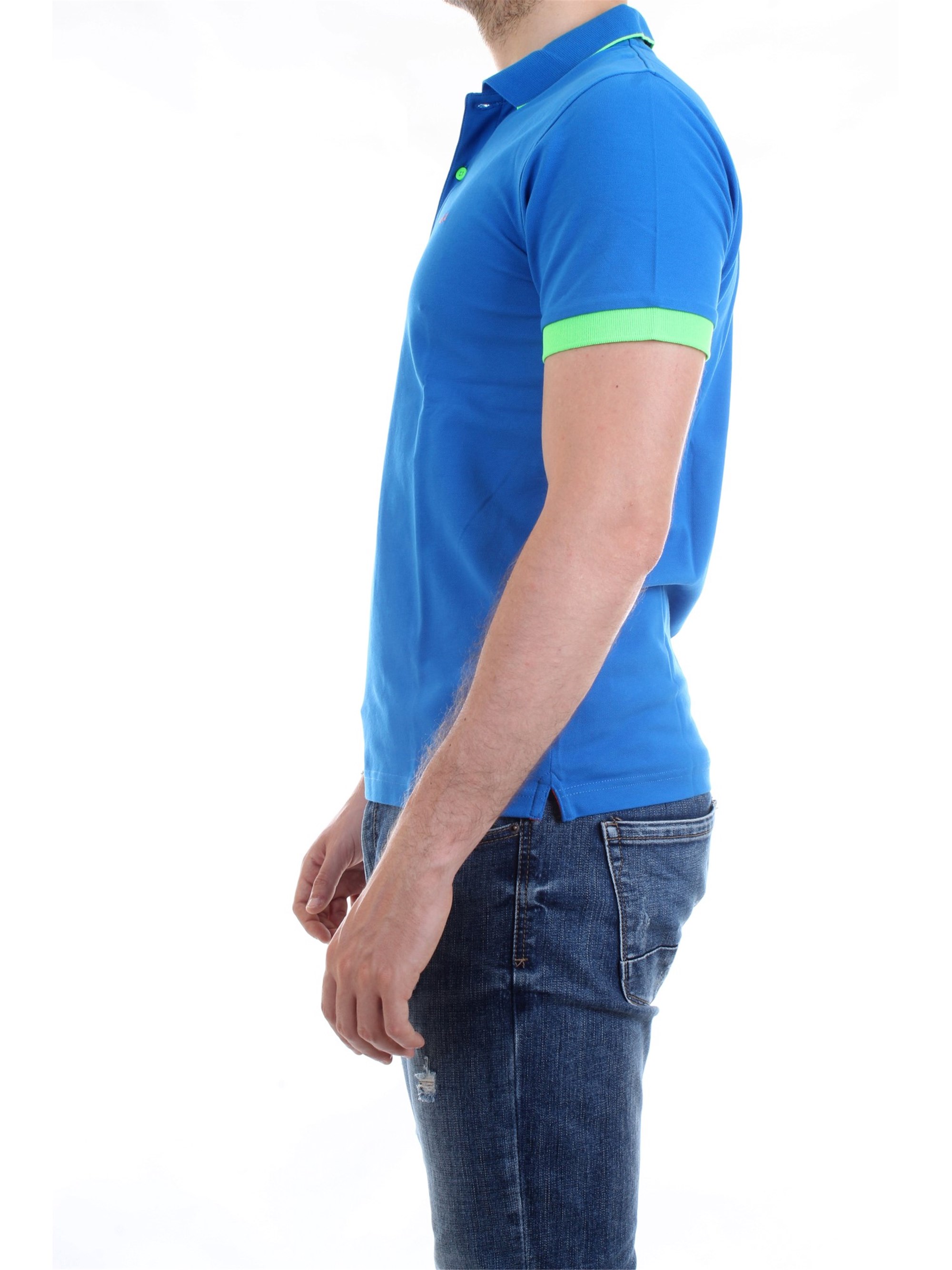 SUN68 A19117 Royal Clothing Man Polo shirt SUN68 A19117 Royal Clothing Man Polo shirt
