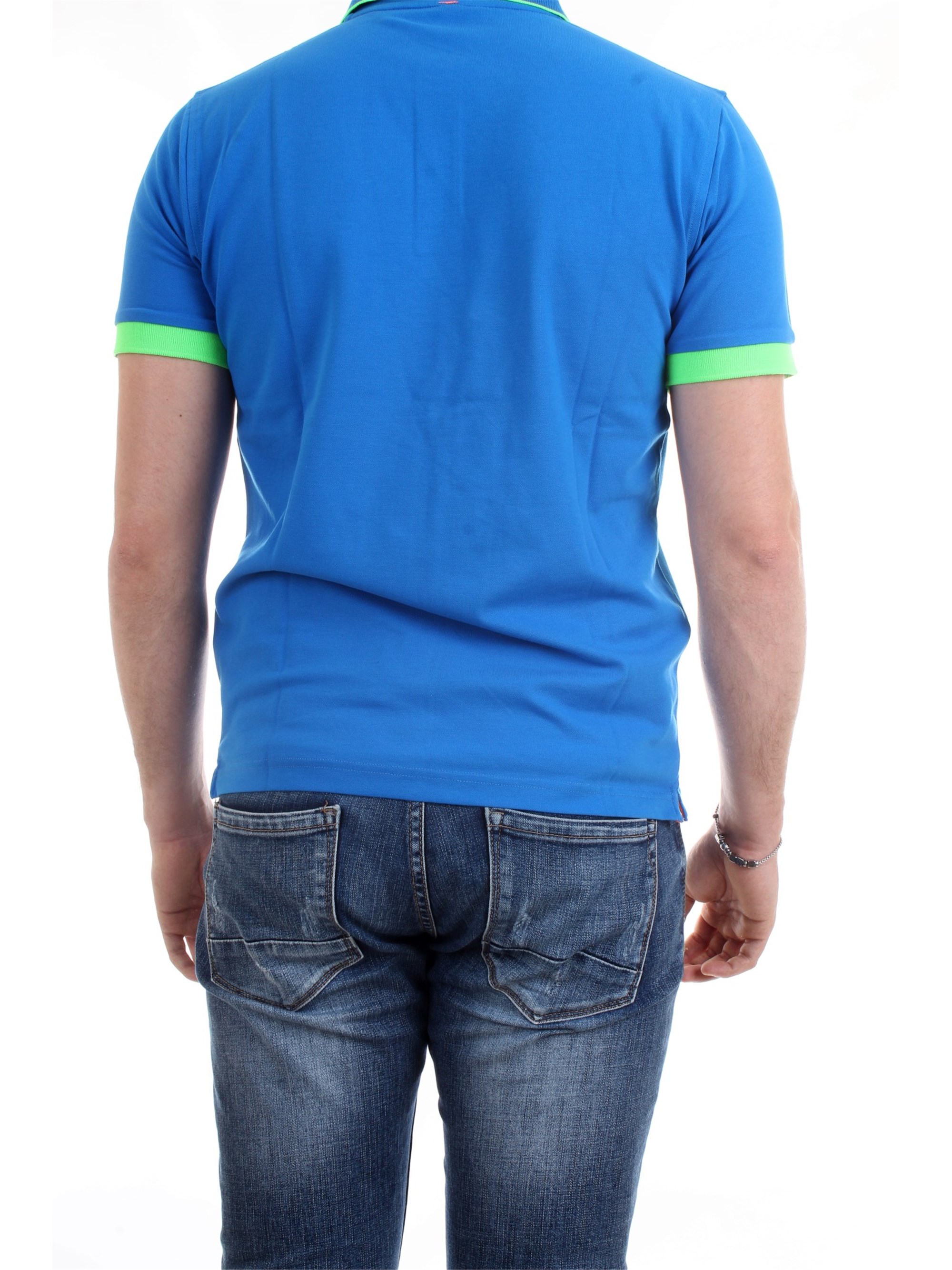 SUN68 A19117 Royal Clothing Man Polo shirt SUN68 A19117 Royal Clothing Man Polo shirt