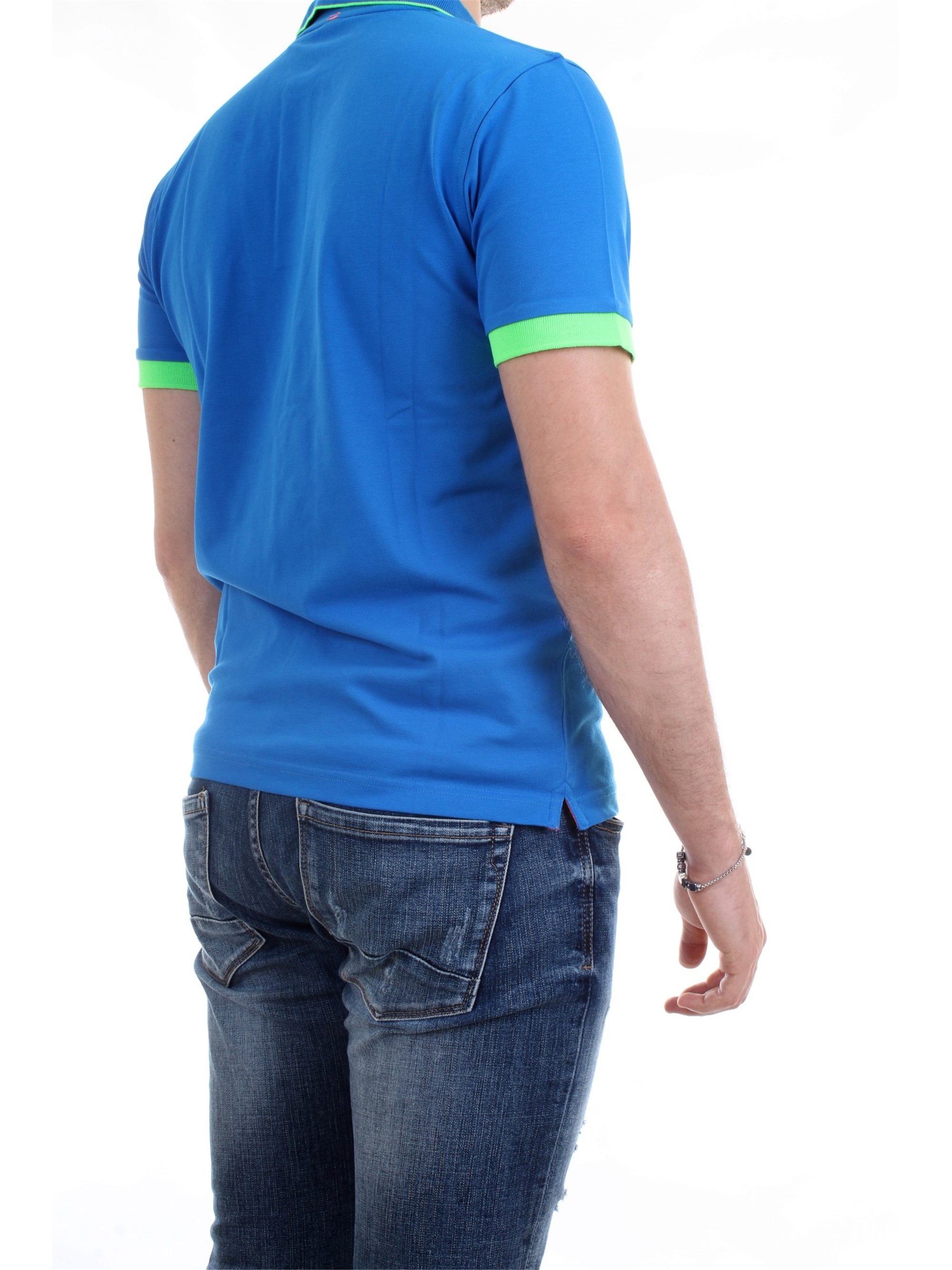 SUN68 A19117 Royal Clothing Man Polo shirt SUN68 A19117 Royal Clothing Man Polo shirt