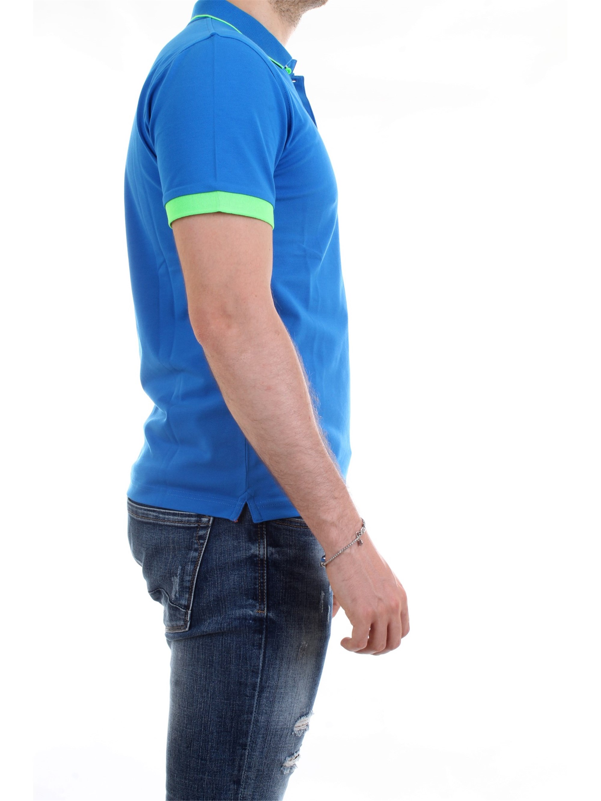 SUN68 A19117 Royal Clothing Man Polo shirt SUN68 A19117 Royal Clothing Man Polo shirt