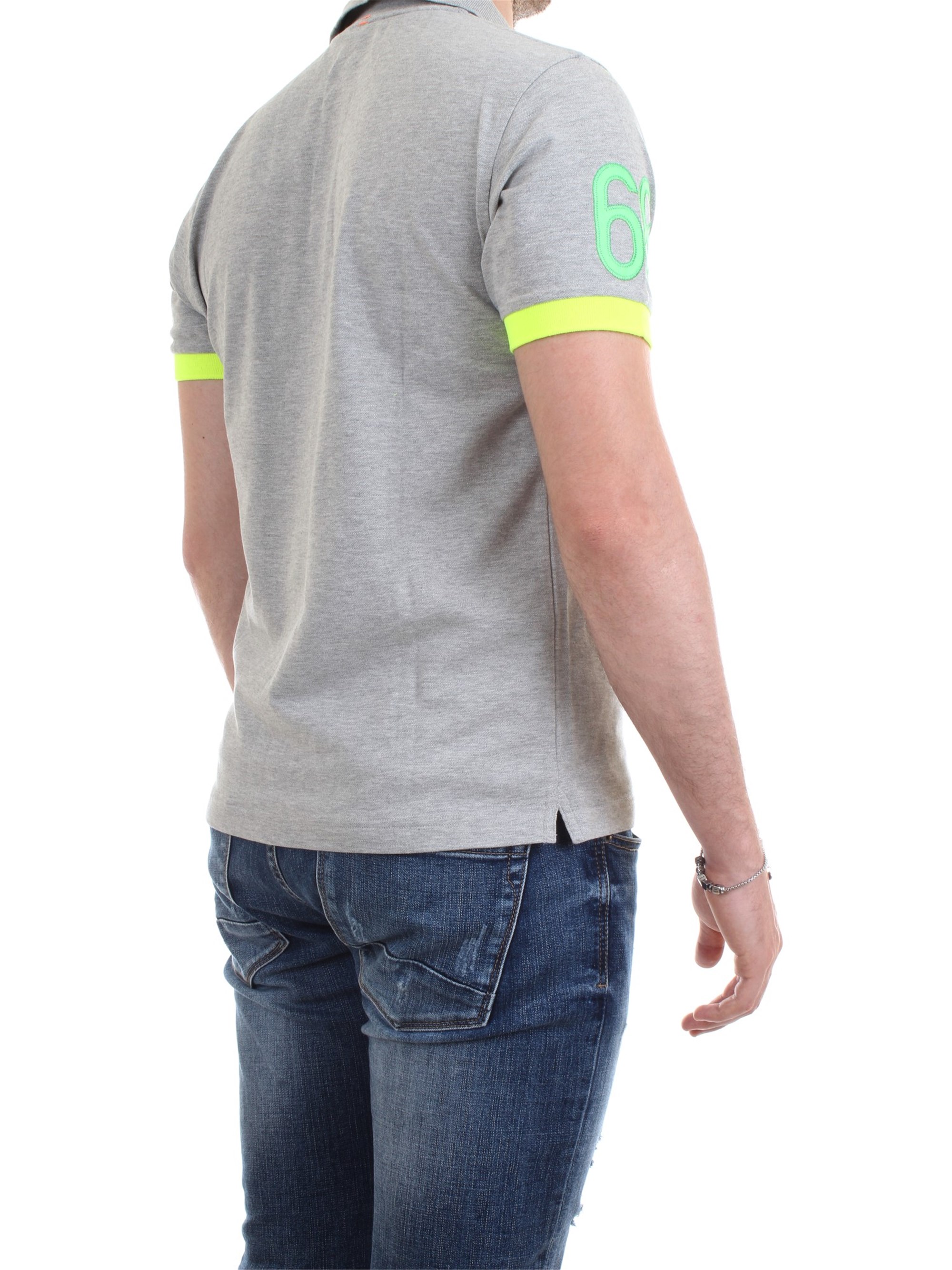 SUN68 A19118 Grey Clothing Man Polo shirt SUN68 A19118 Grey Clothing Man Polo shirt