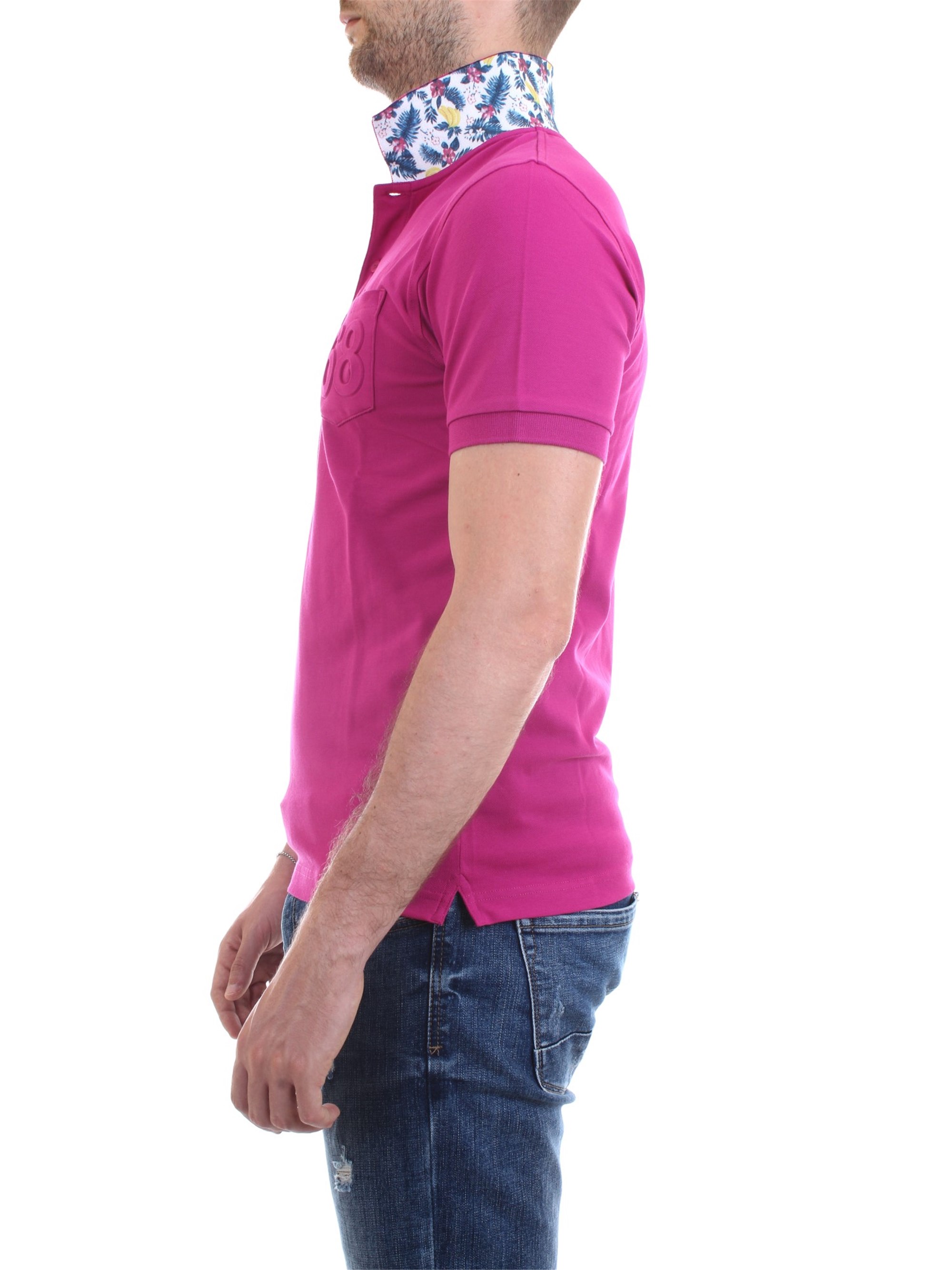 SUN68 A19105 Fuchsia Clothing Man Polo shirt SUN68 A19105 Fuchsia Clothing Man Polo shirt