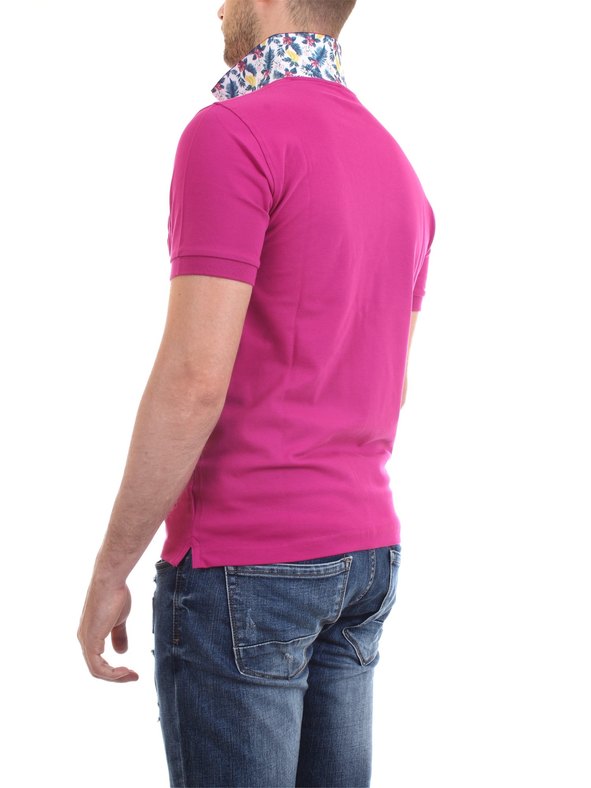 SUN68 A19105 Fuchsia Clothing Man Polo shirt SUN68 A19105 Fuchsia Clothing Man Polo shirt
