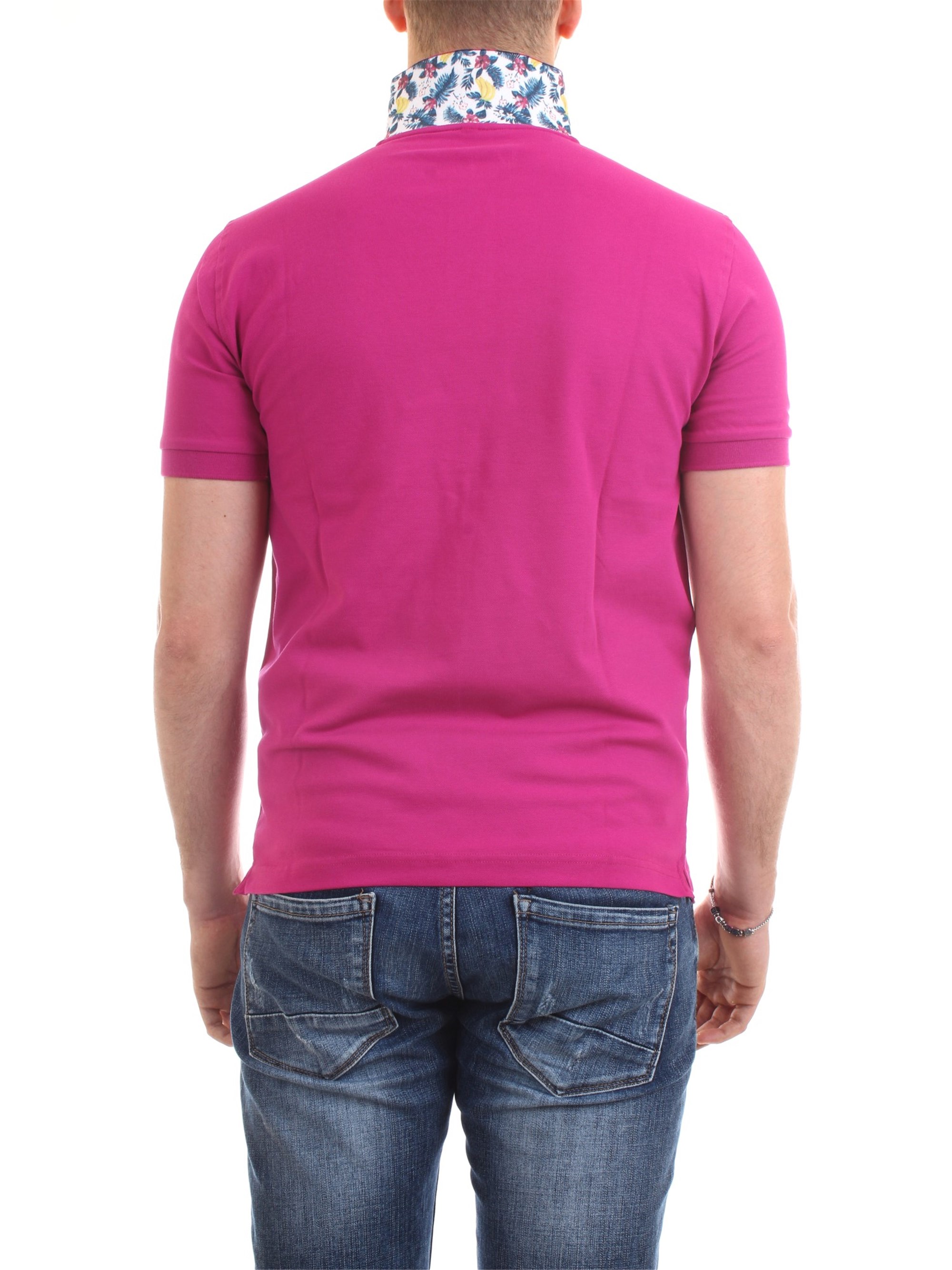 SUN68 A19105 Fuchsia Clothing Man Polo shirt SUN68 A19105 Fuchsia Clothing Man Polo shirt
