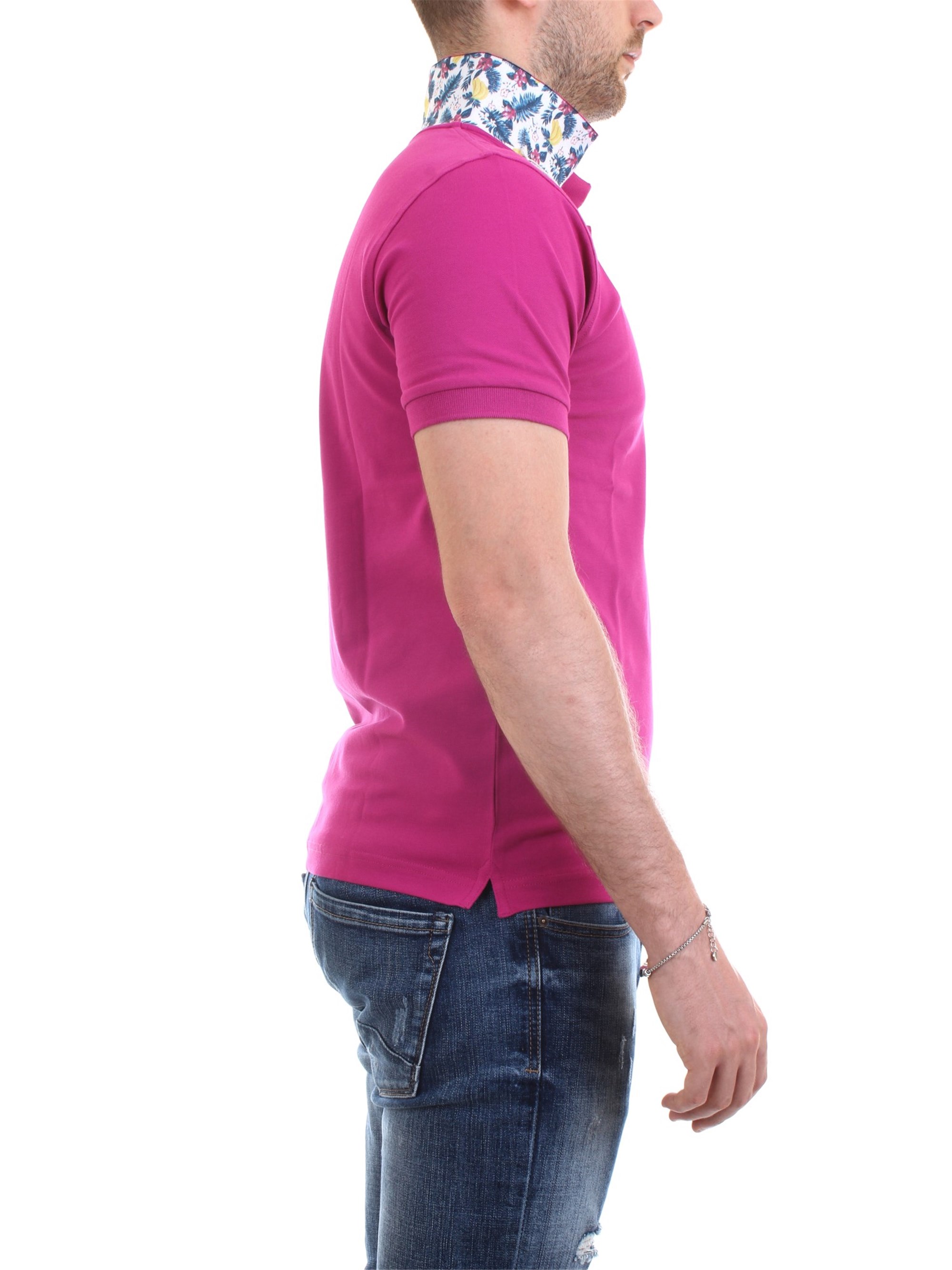 SUN68 A19105 Fuchsia Clothing Man Polo shirt SUN68 A19105 Fuchsia Clothing Man Polo shirt