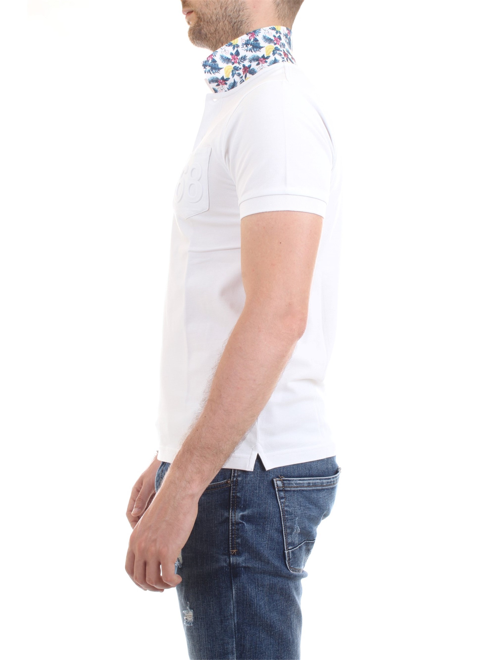 SUN68 A19105 White Clothing Man Polo shirt SUN68 A19105 White Clothing Man Polo shirt