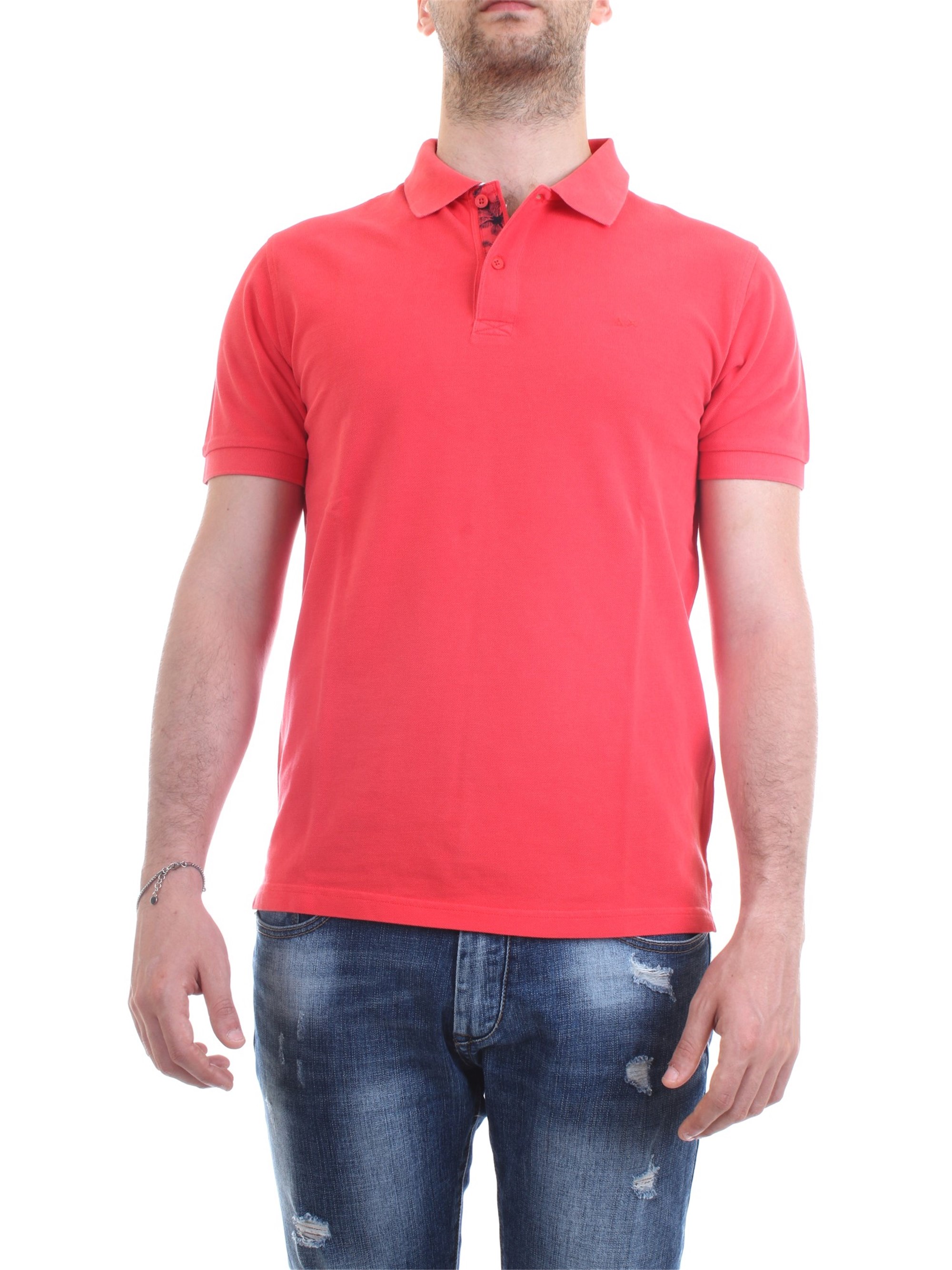 SUN68 A19104 Red Clothing Man Polo shirt SUN68 A19104 Red Clothing Man Polo shirt