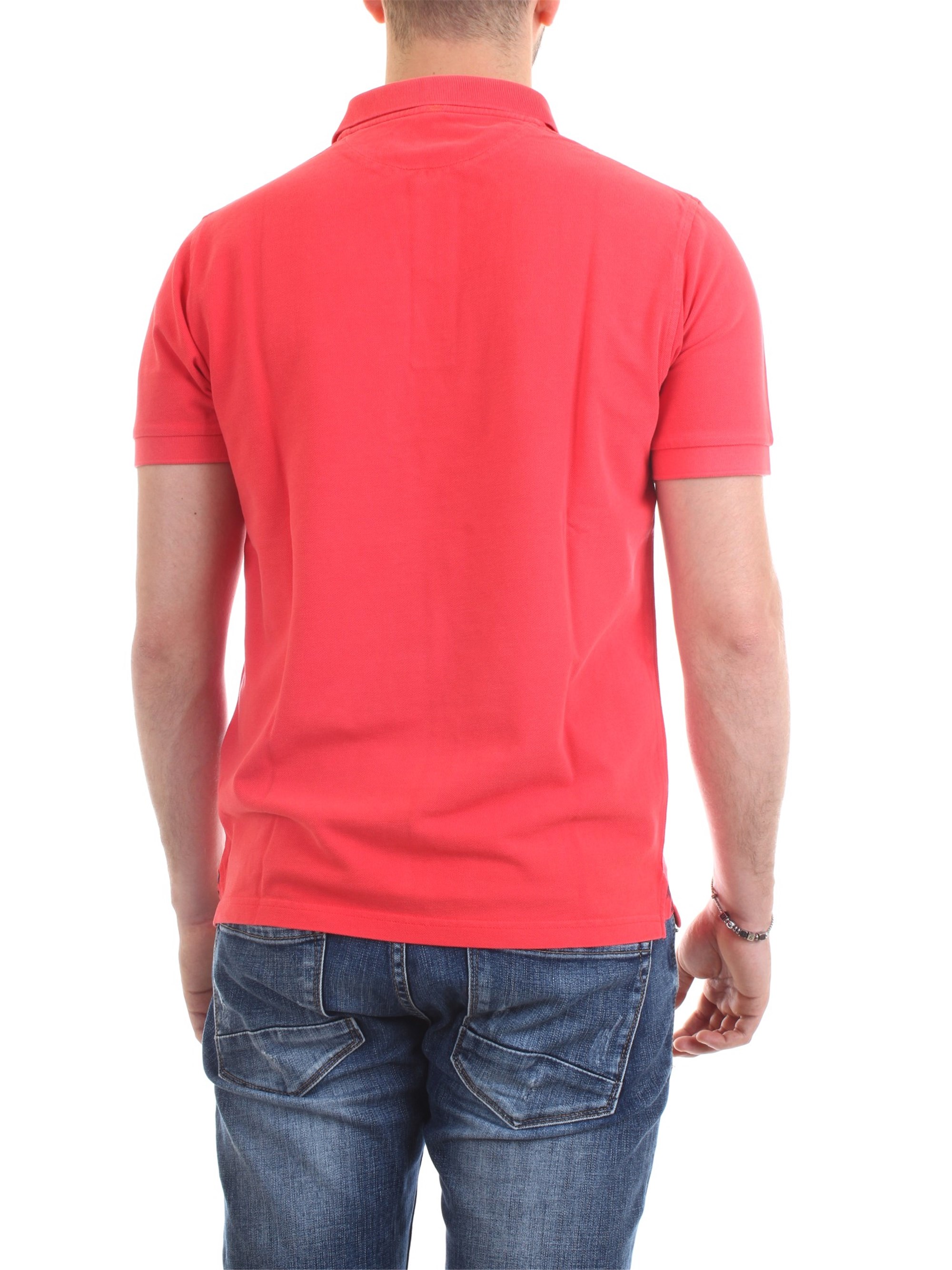 SUN68 A19104 Red Clothing Man Polo shirt SUN68 A19104 Red Clothing Man Polo shirt