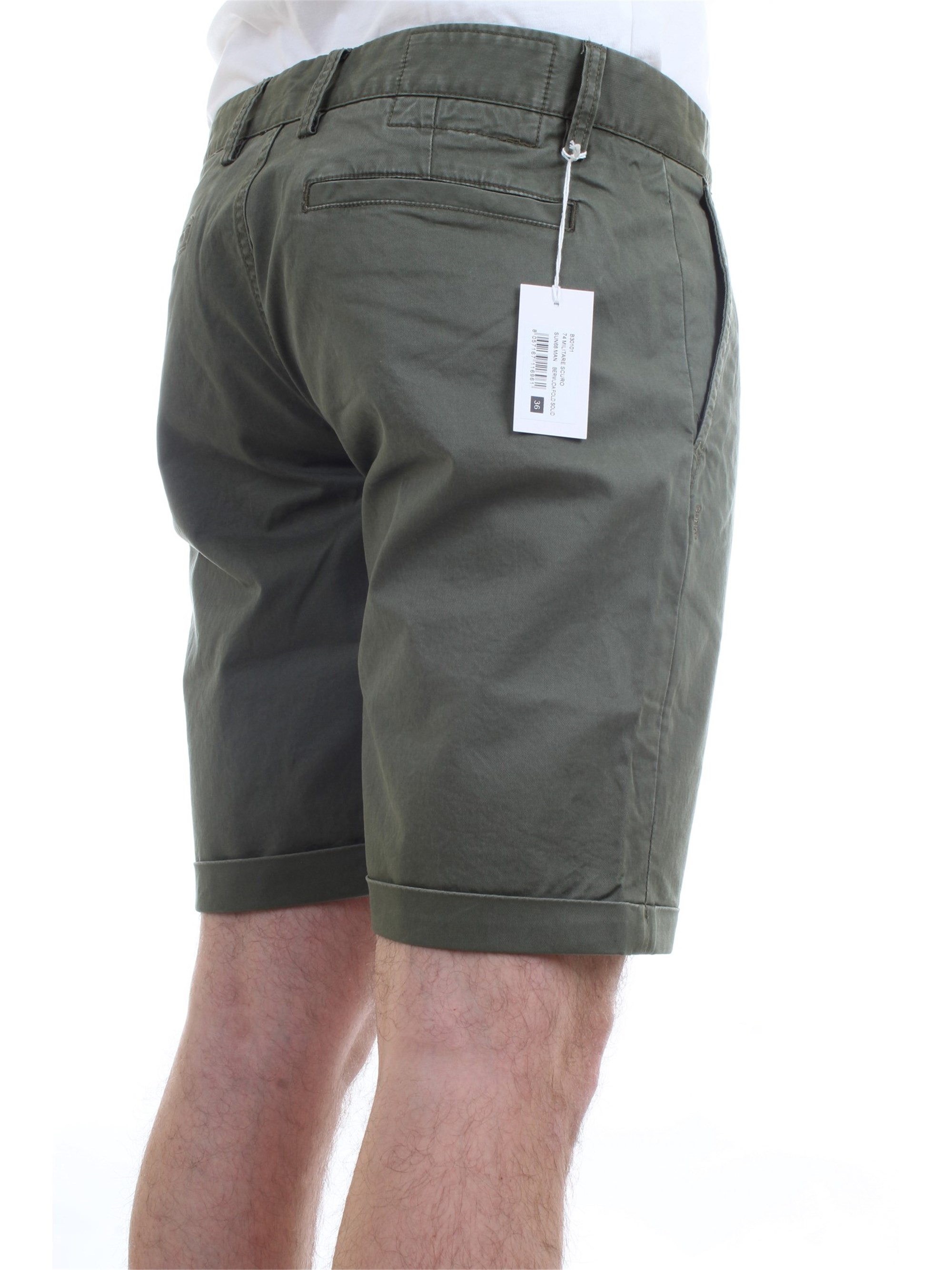 SUN68 B30101 Military green Clothing Man Shorts SUN68 B30101 Military green Clothing Man Shorts