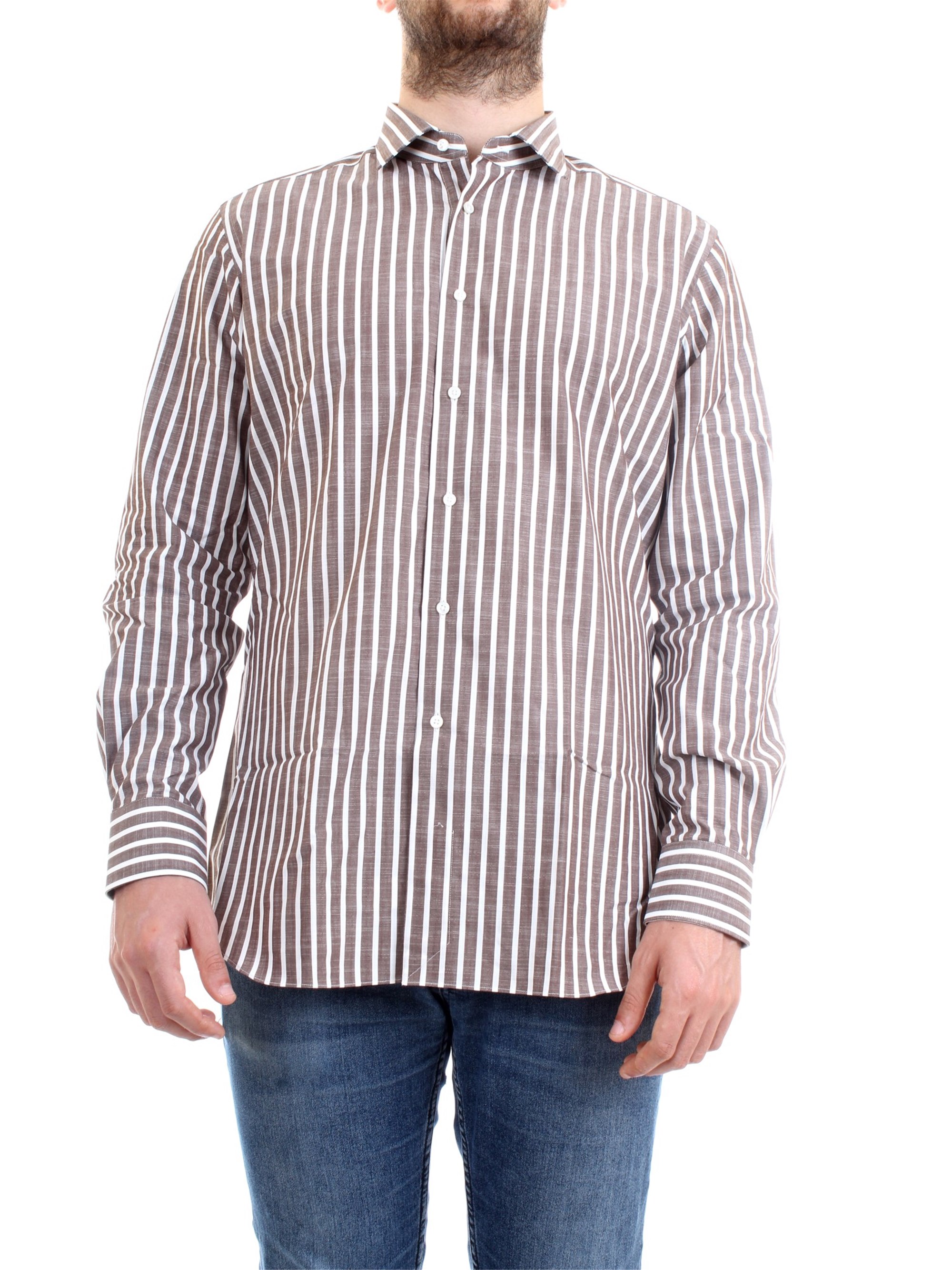 XACUS 61201.005 Brown Clothing Man Shirt XACUS 61201.005 Brown Clothing Man Shirt