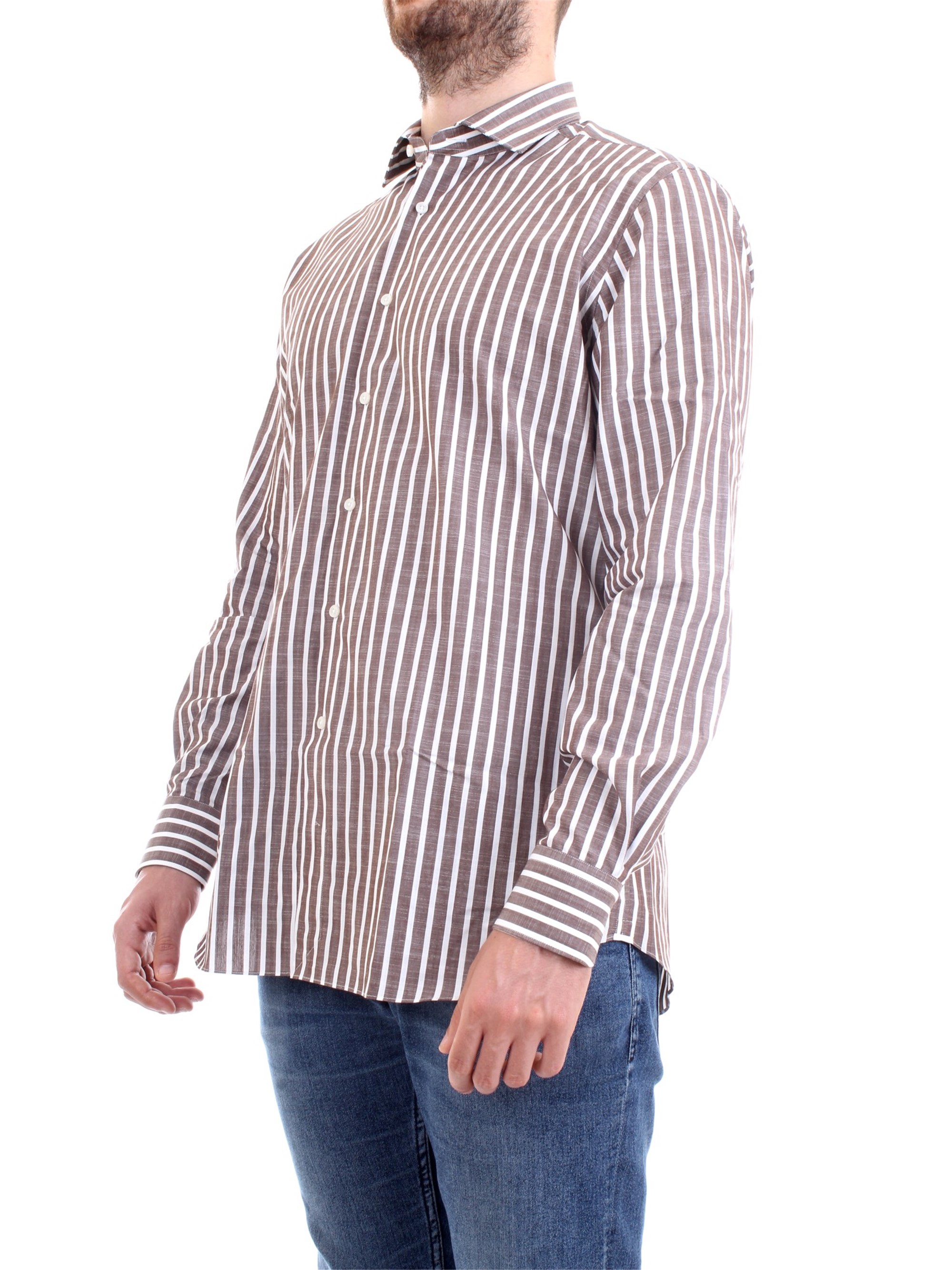 XACUS 61201.005 Brown Clothing Man Shirt XACUS 61201.005 Brown Clothing Man Shirt