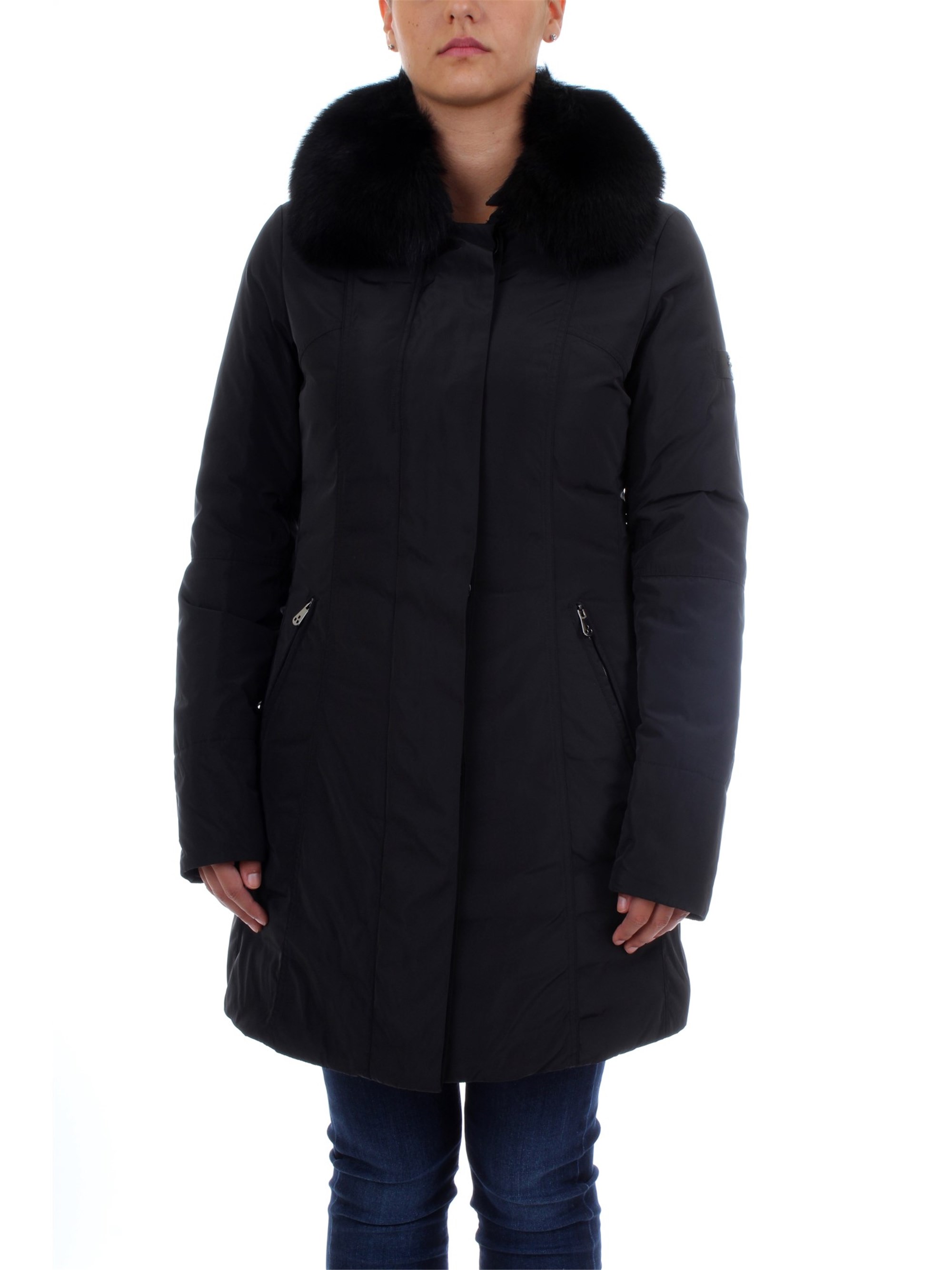 PEUTEREY PED2275 Black Clothing Woman Overcoat PEUTEREY PED2275 Black Clothing Woman Overcoat