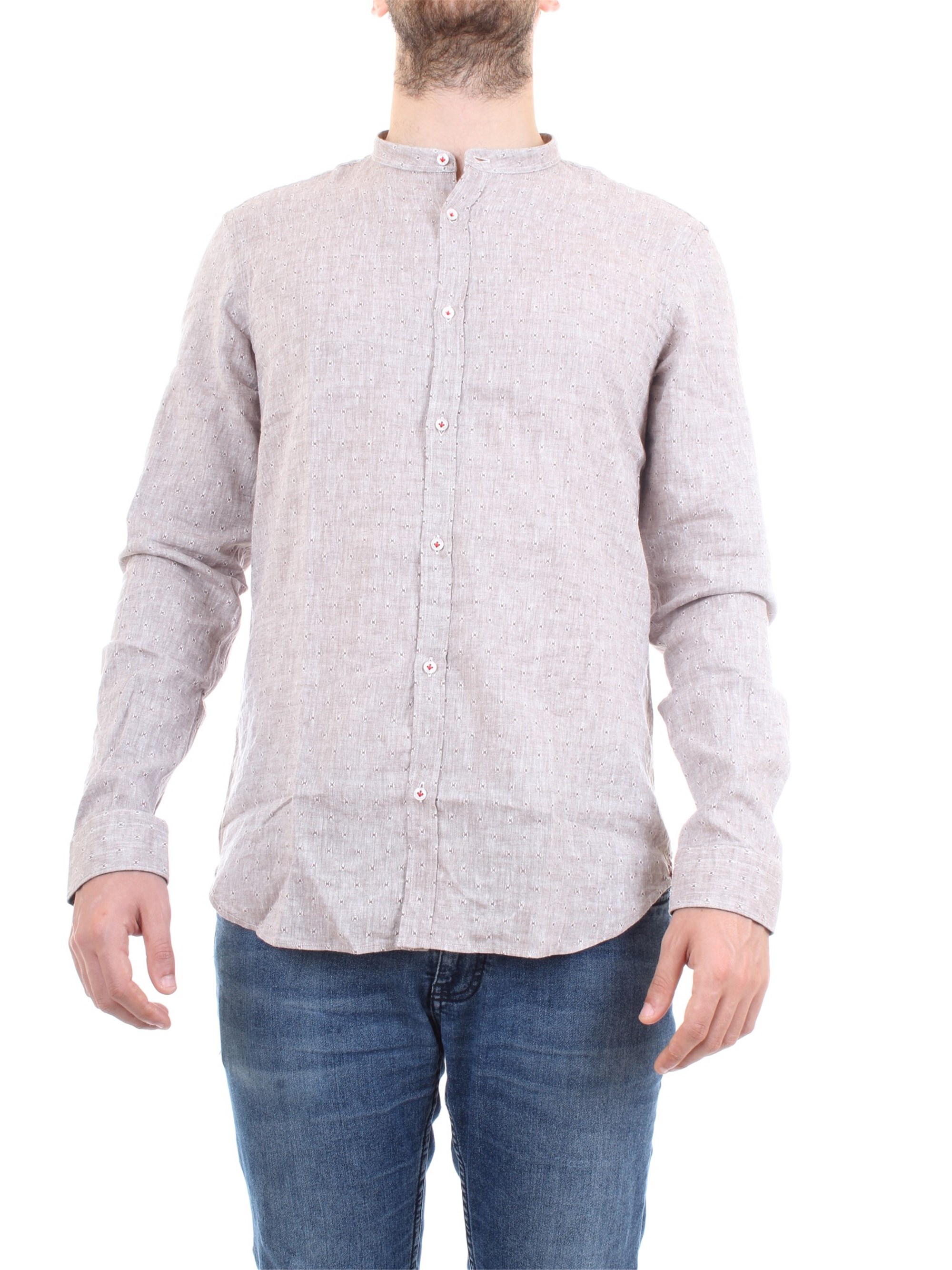 MANUEL RITZ 2832E604L 203259 Tortora Clothing Man Shirt MANUEL RITZ 2832E604L 203259 Tortora Clothing Man Shirt