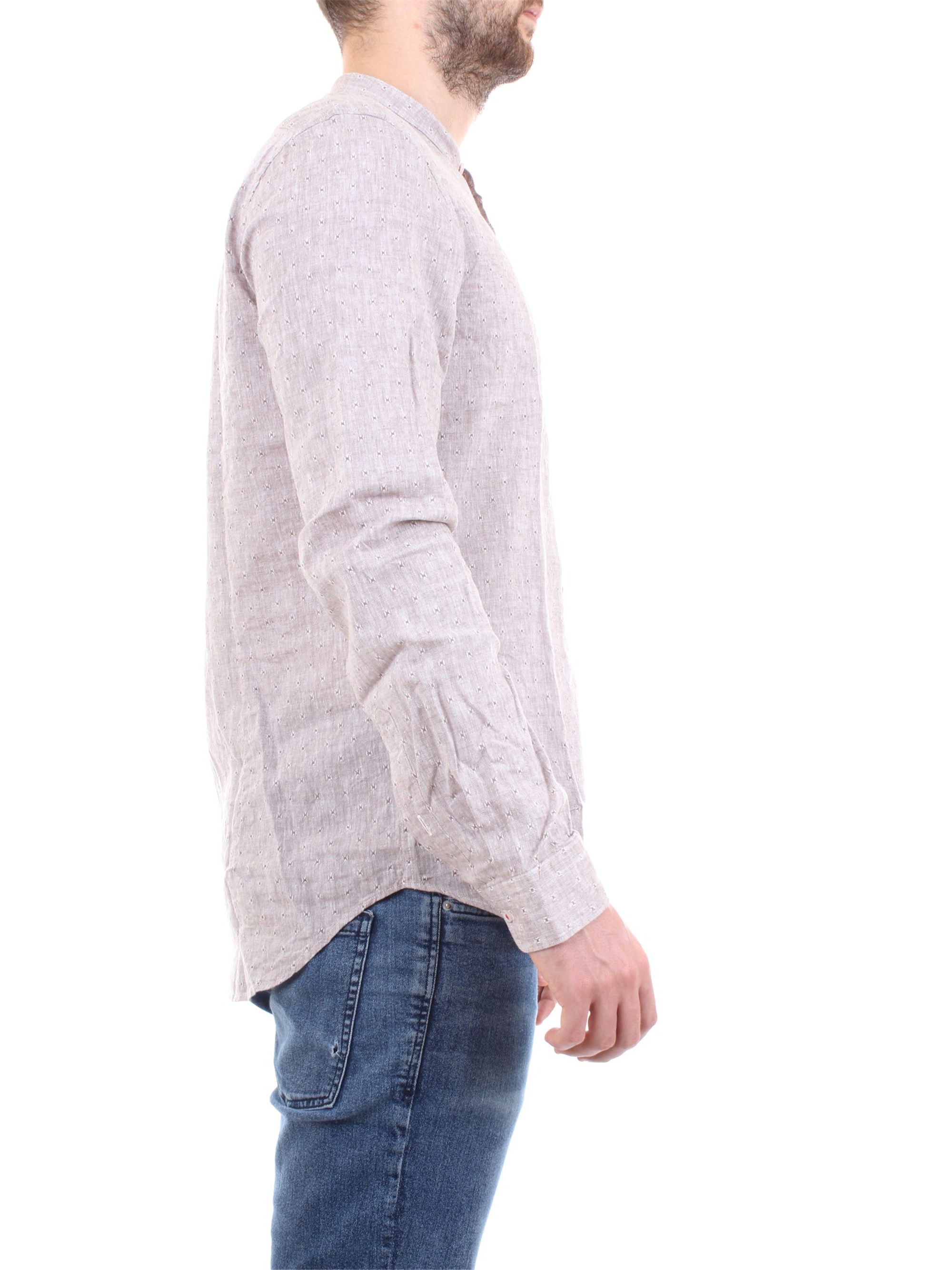 MANUEL RITZ 2832E604L 203259 Tortora Clothing Man Shirt MANUEL RITZ 2832E604L 203259 Tortora Clothing Man Shirt