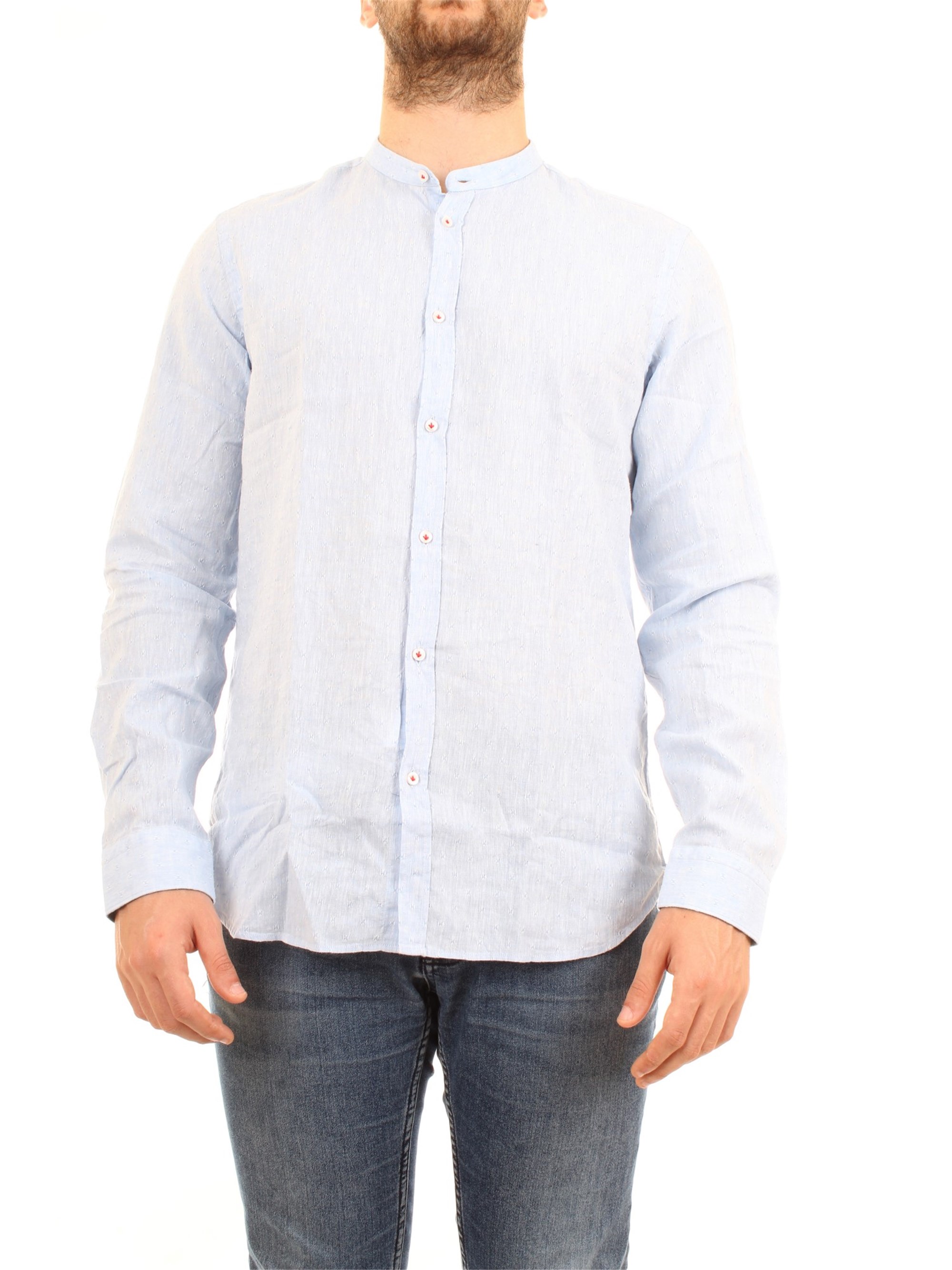 MANUEL RITZ 2832E604L 203259 Light blue Clothing Man Shirt MANUEL RITZ 2832E604L 203259 Light blue Clothing Man Shirt